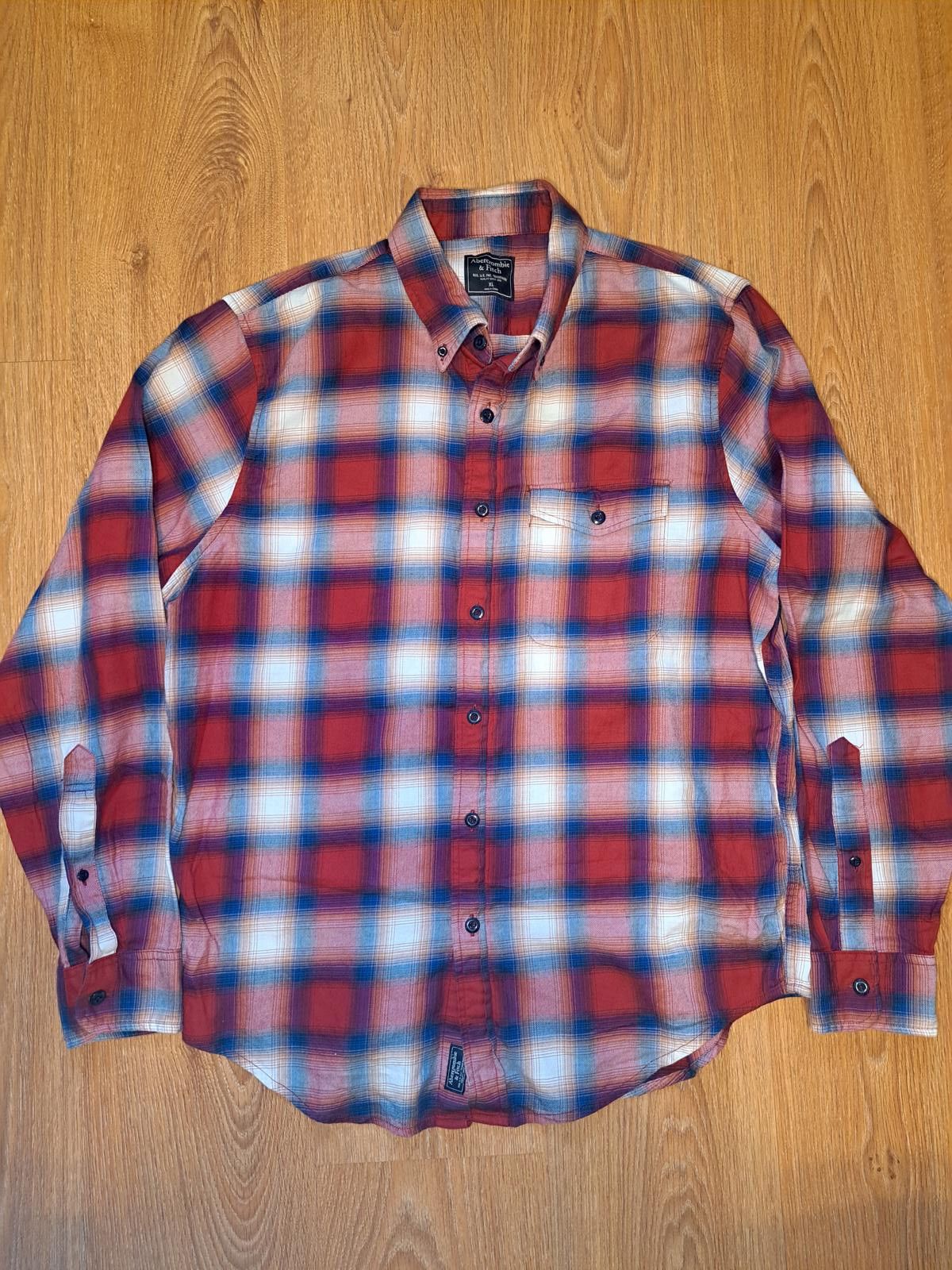Abercrombie & Fitch Abercrombie & Fitch Long Sleeve Shirt XL Multicolor Plaid Size US XL / EU 56 / 4 - 1 Thumbnail