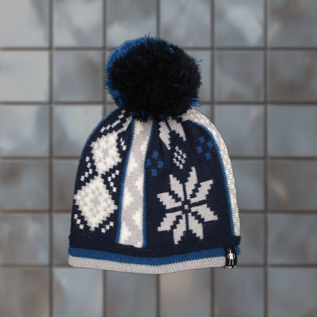 Smartwool SmartWool Hat Small Black Beanie Merino Wool Blend Knit Pom Snowflake Womens Size ONE SIZE - 1 Thumbnail