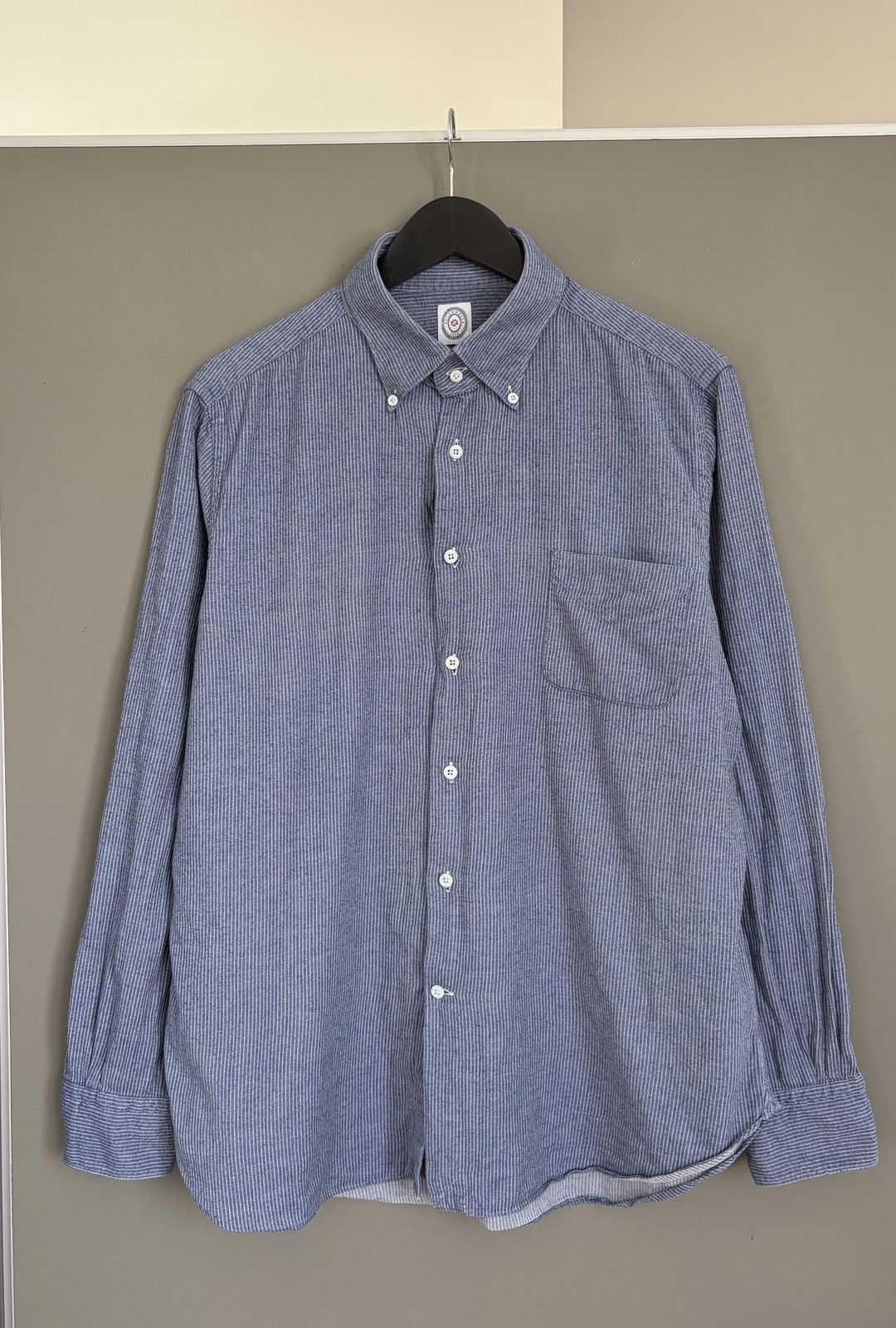 Other Bolzonella Blue Pinstripe Cotton Supersoft Shirt Size US L / EU 52-54 / 3 - 1 Thumbnail