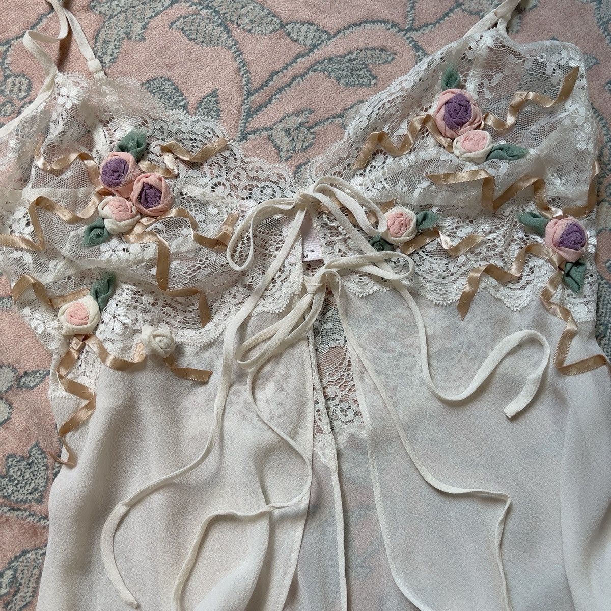 Victoria's Secret Victoria’s Secret Ivory Silk Chiffon Camisole (M) Size M / US 6-8 / IT 42-44 - 12 Thumbnail