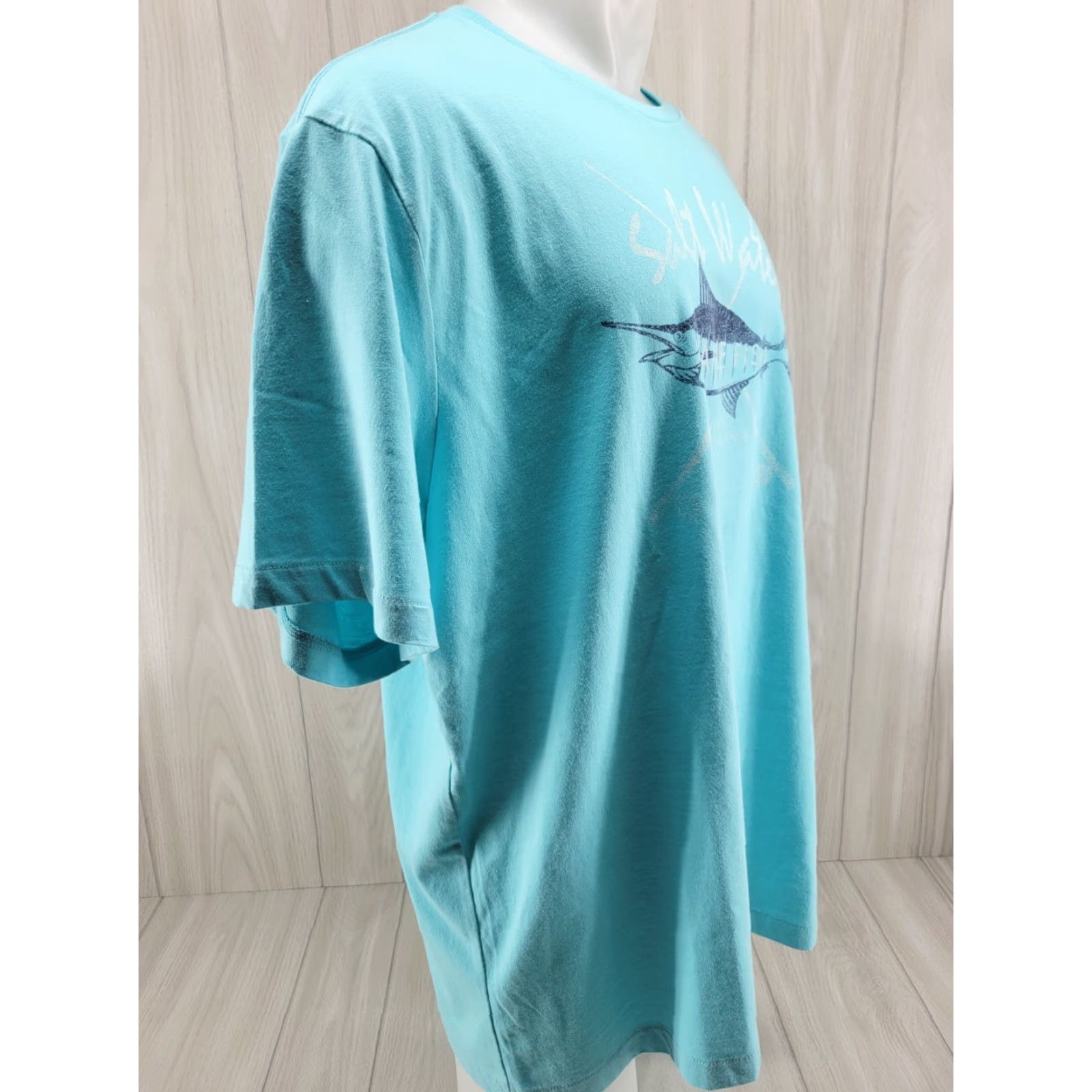 Izod VINTAGE Izod Saltwater Game Fish Relaxed Classic Men's T-Shirt 2XL Teal Size US XXL / EU 58 / 5 - 5 Thumbnail