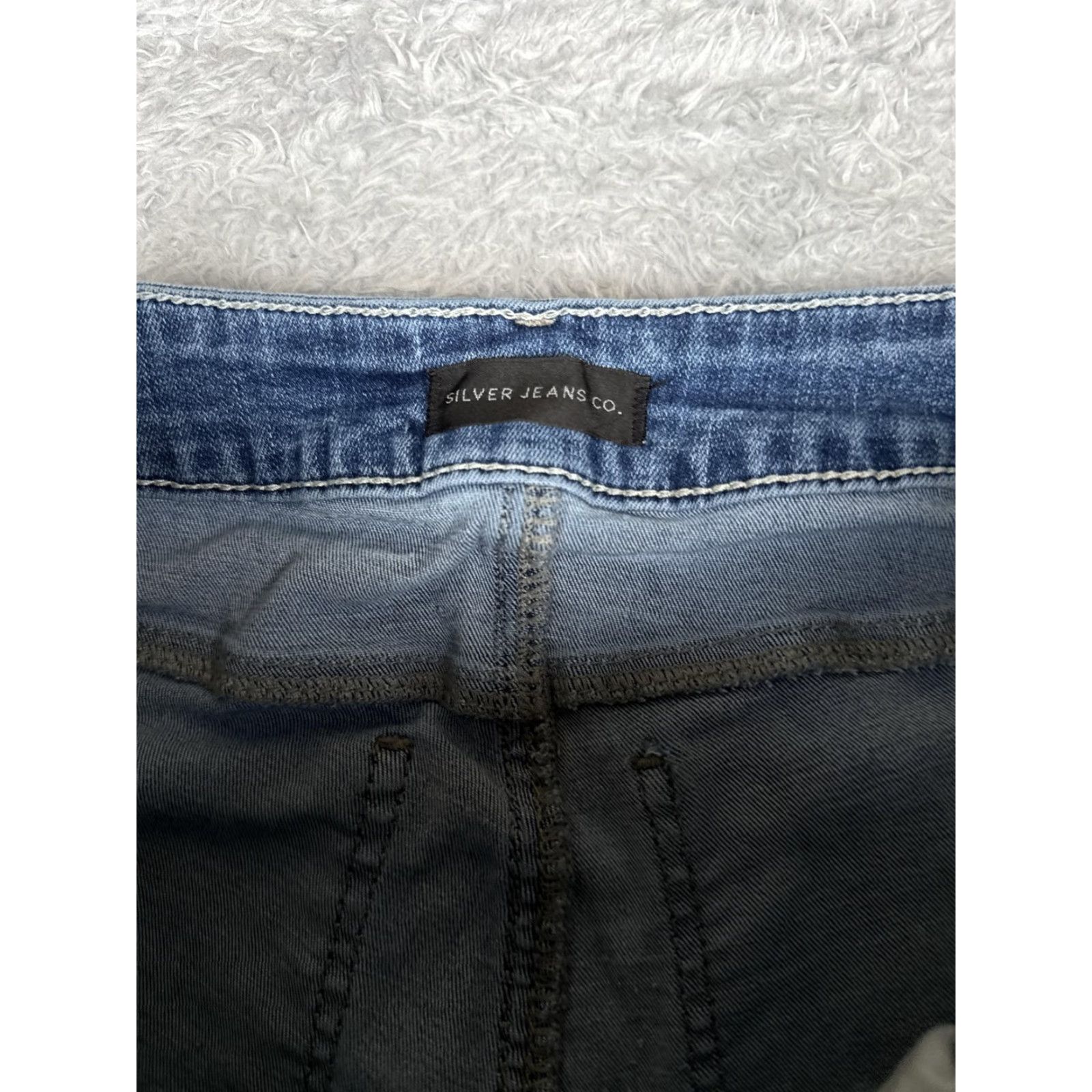 Silver Jeans Co. Silver Jeans Co Slim Boot Jeans Womens 29 Blue Light Wash Mid Rise Stretch 29x31 Size 29" - 6 Thumbnail