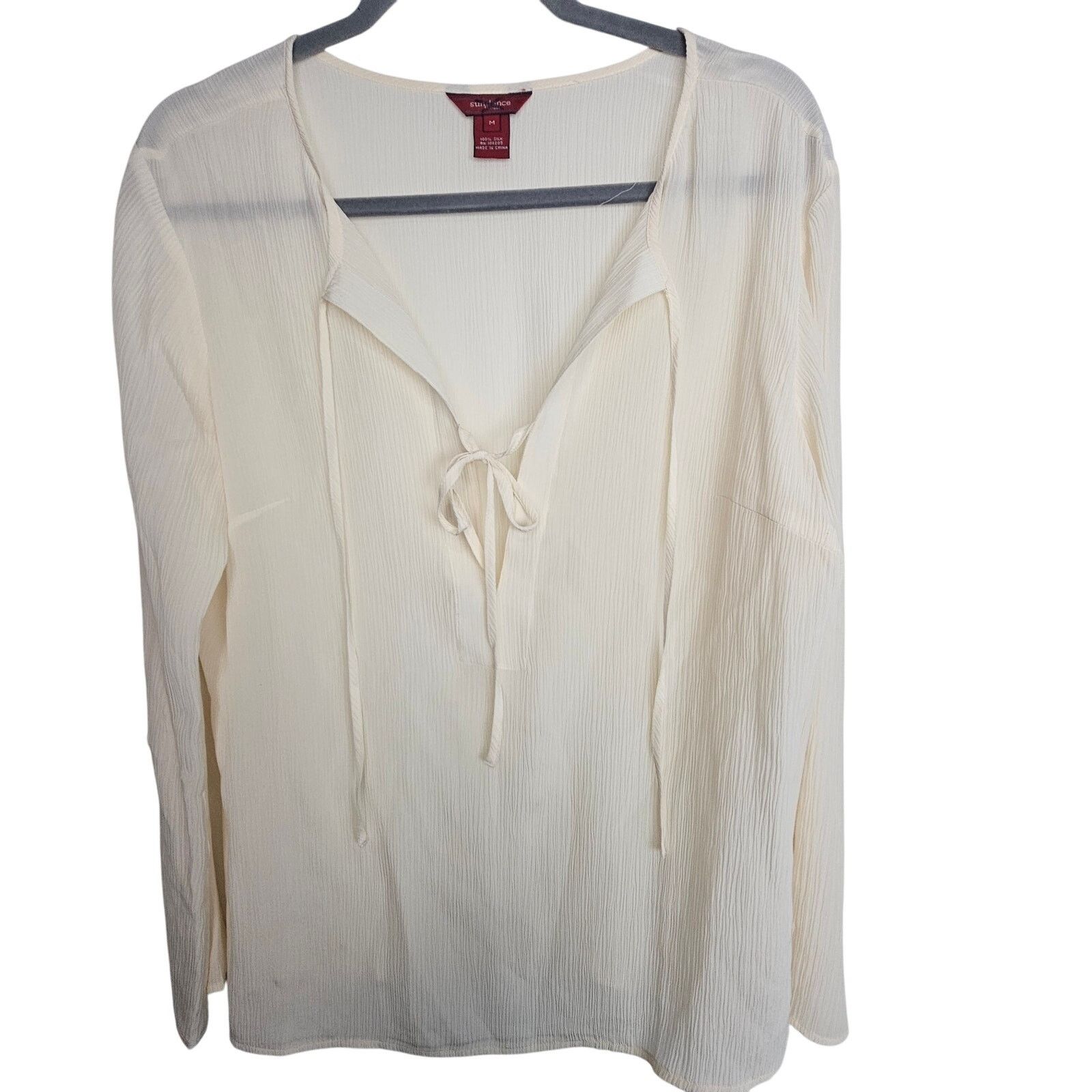 Sundry Sundance Womens Silk Peasant Top M Earthy Natural Boho Chic Size M / US 6-8 / IT 42-44 - 1 Thumbnail