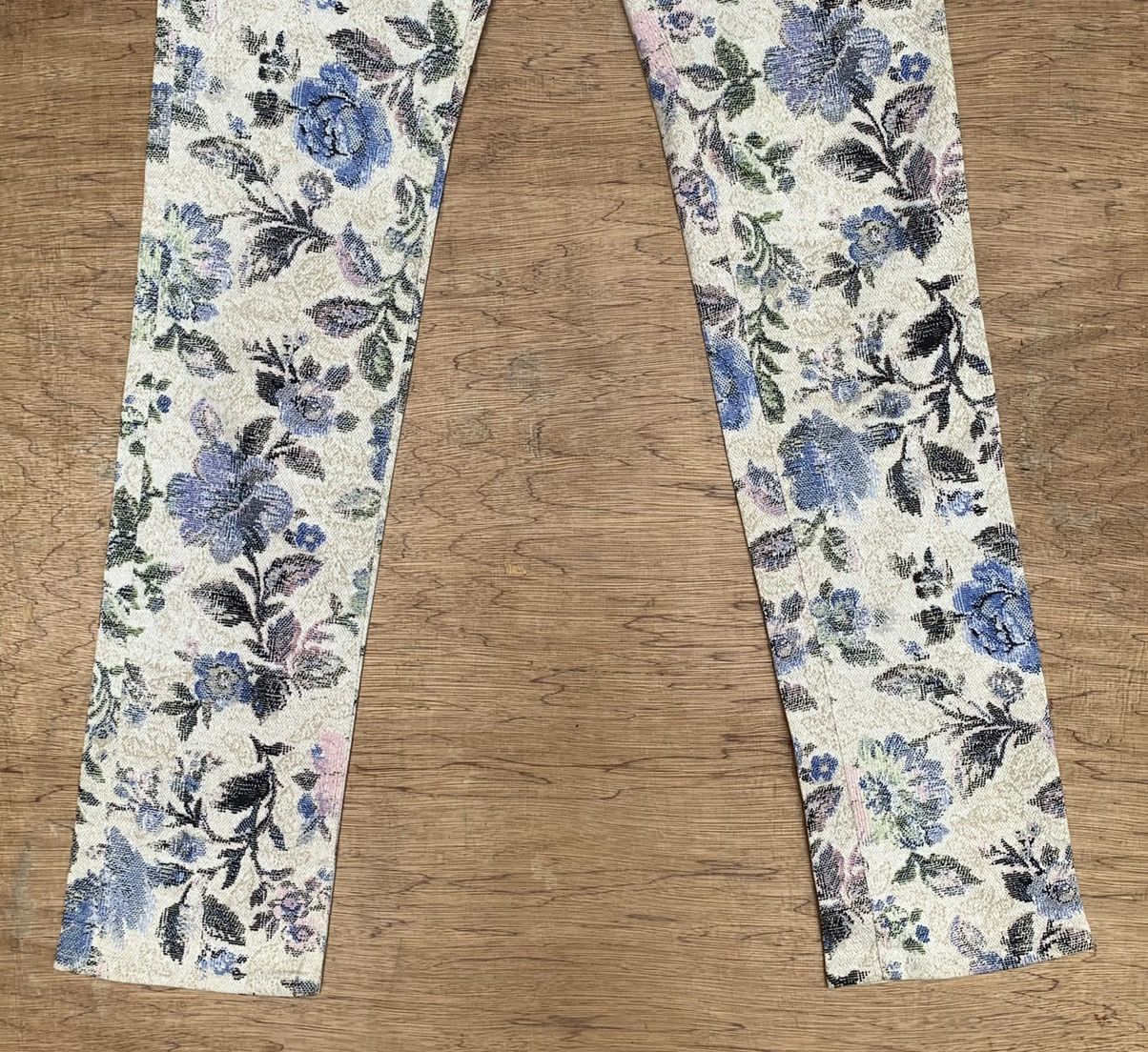 Japanese Brand × Vintage Piccadilly Paris Flowers Full Printed Skinny Streching Pants Size 28" / US 6 / IT 42 - 9 Thumbnail