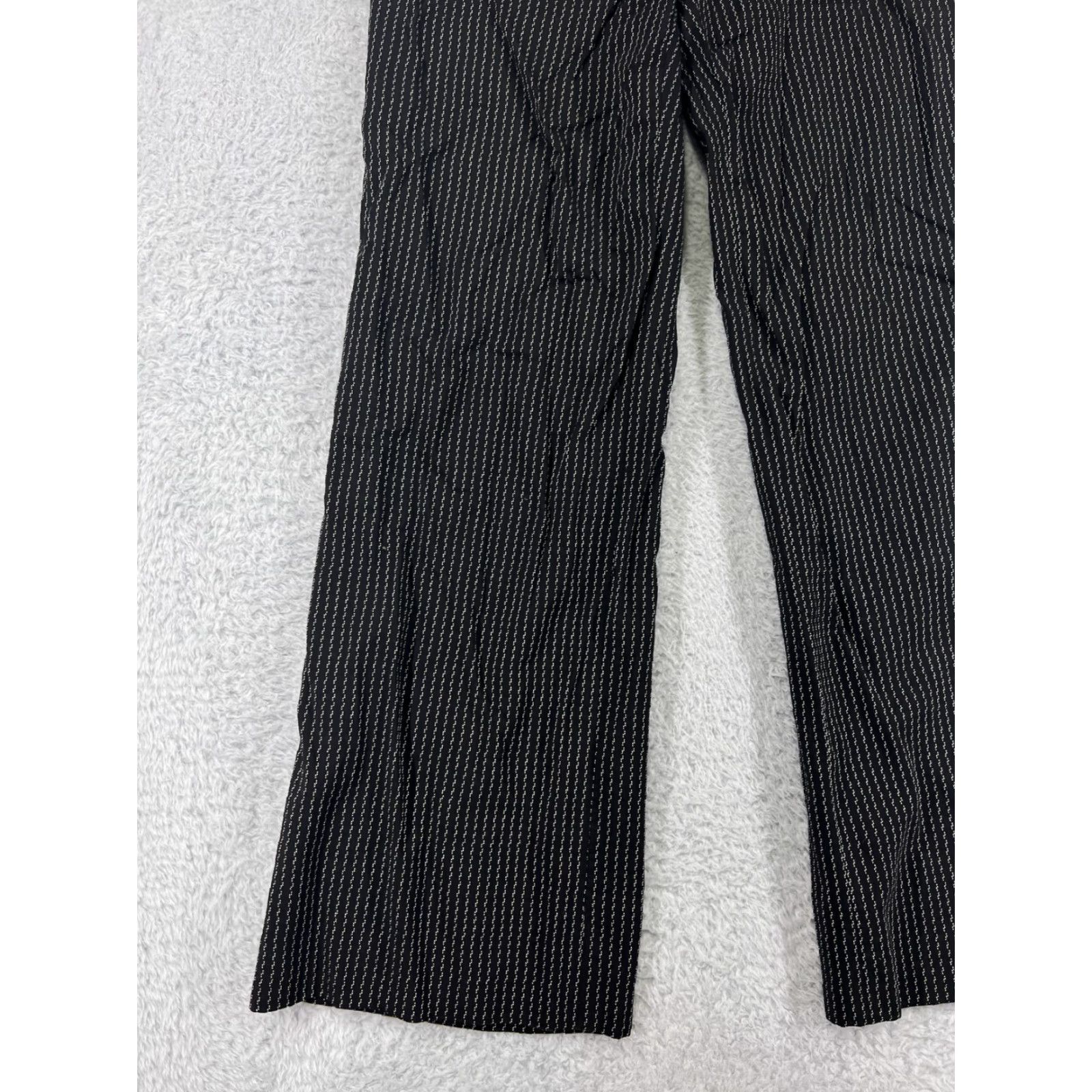 Ellen Tracy Linda Allard Ellen Tracy Pants Womens 10 Black White Striped Wool Blend Size 32" / US 10 / IT 46 - 6 Thumbnail