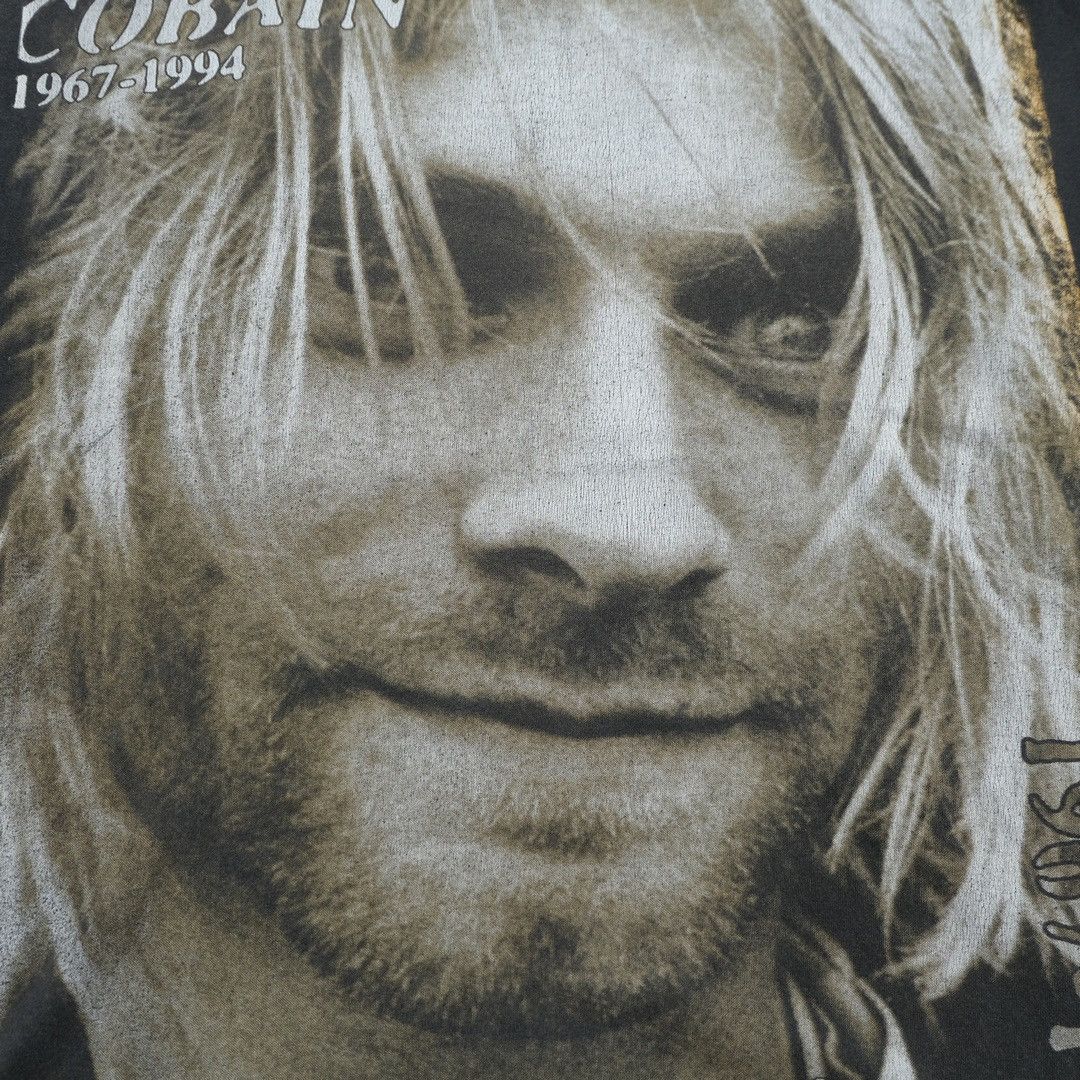 Band Tees × Vintage 1990s Kurt Cobain I hate Myself Big Print Faded Black Size US L / EU 52-54 / 3 - 4 Thumbnail