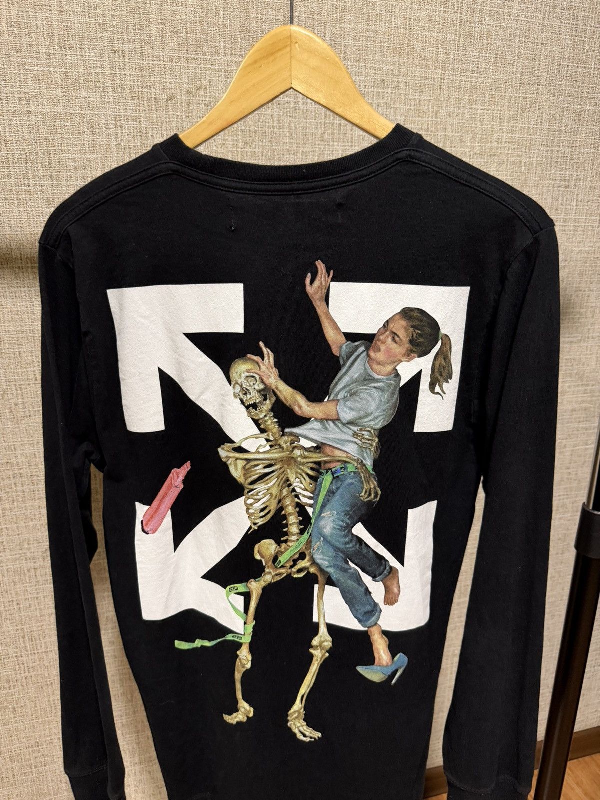 Off-White OFF WHITE PASCAL SKELETON BLACK LONG-SLEEVE Size US S / EU 44-46 / 1 - 3 Thumbnail
