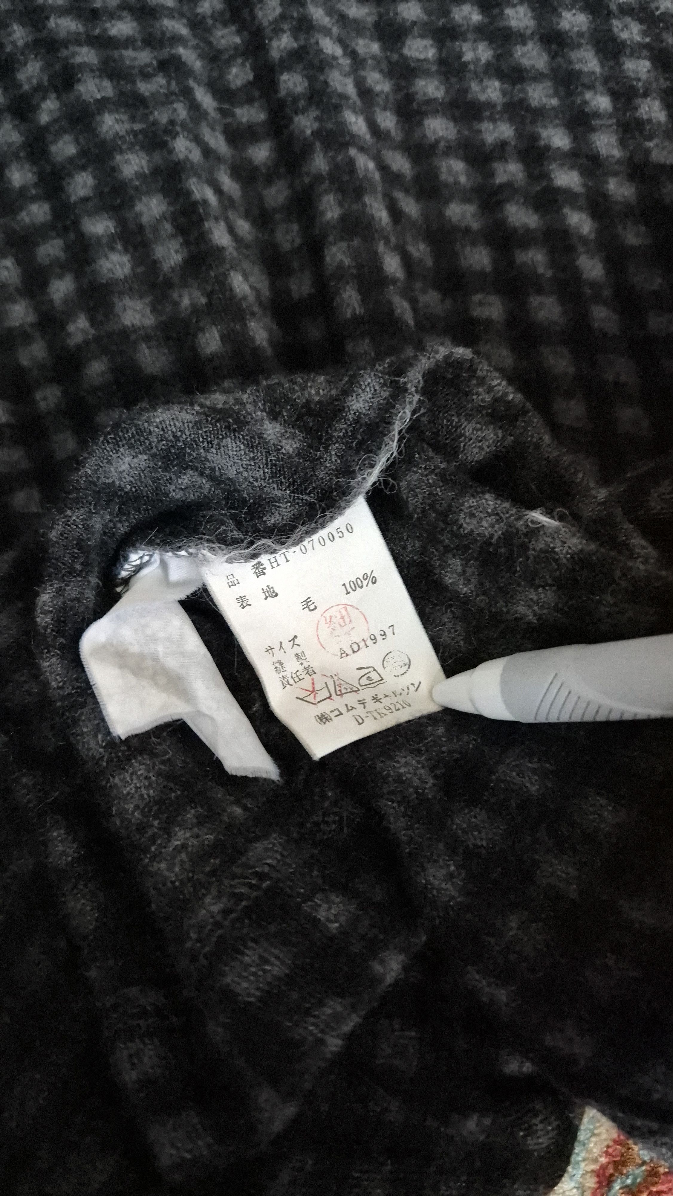Comme des Garcons Homme Comme des garçons homme 1997 wool checkered top Size US S / EU 44-46 / 1 - 5 Thumbnail