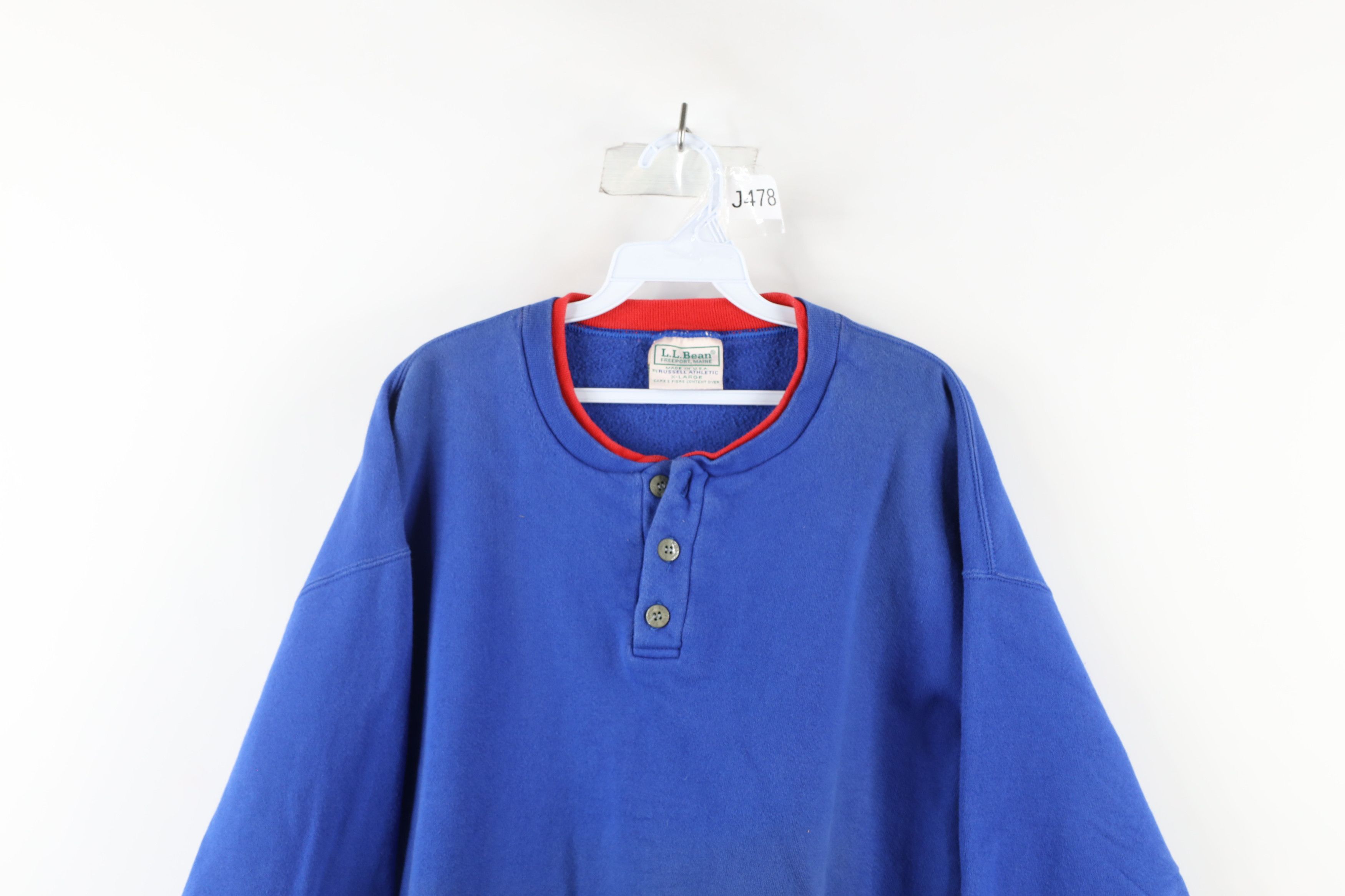 L.L. Bean × Vintage Vintage 90s LL Bean x Russell Athletic Henley 