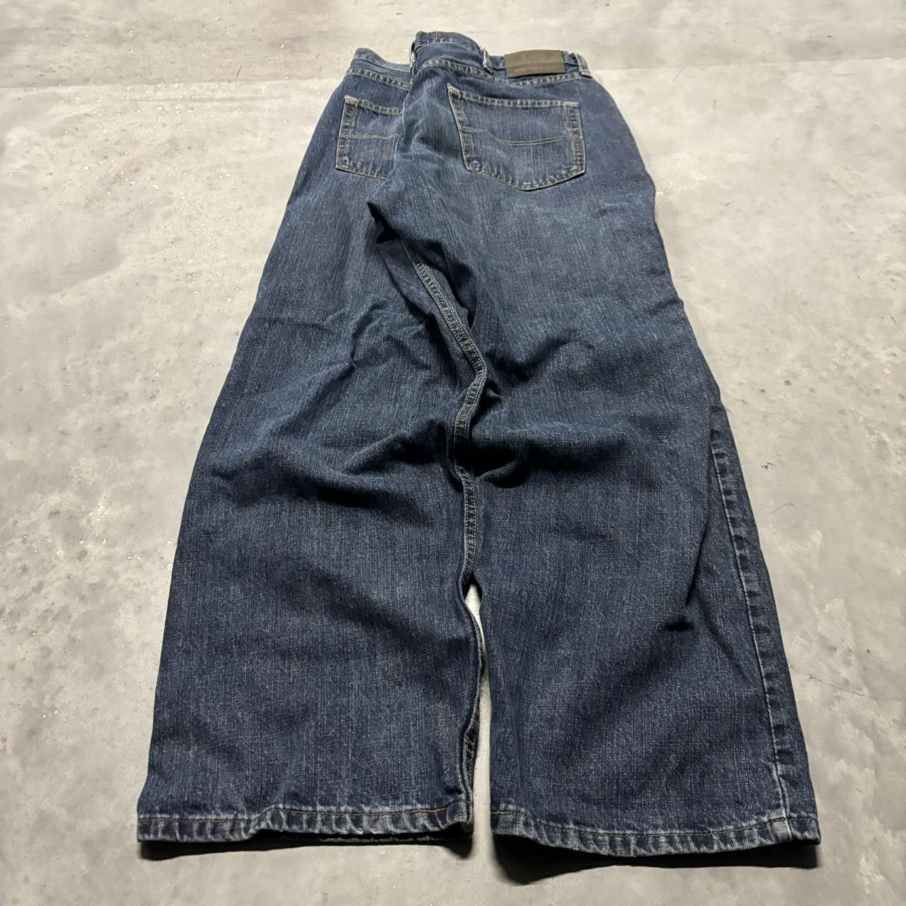 Japanese Brand × Vintage Crazy Vintage Y2K/2000s Grunge Dark Wash Skater Denim Jeans! Size US 36 / EU 52 - 4 Thumbnail