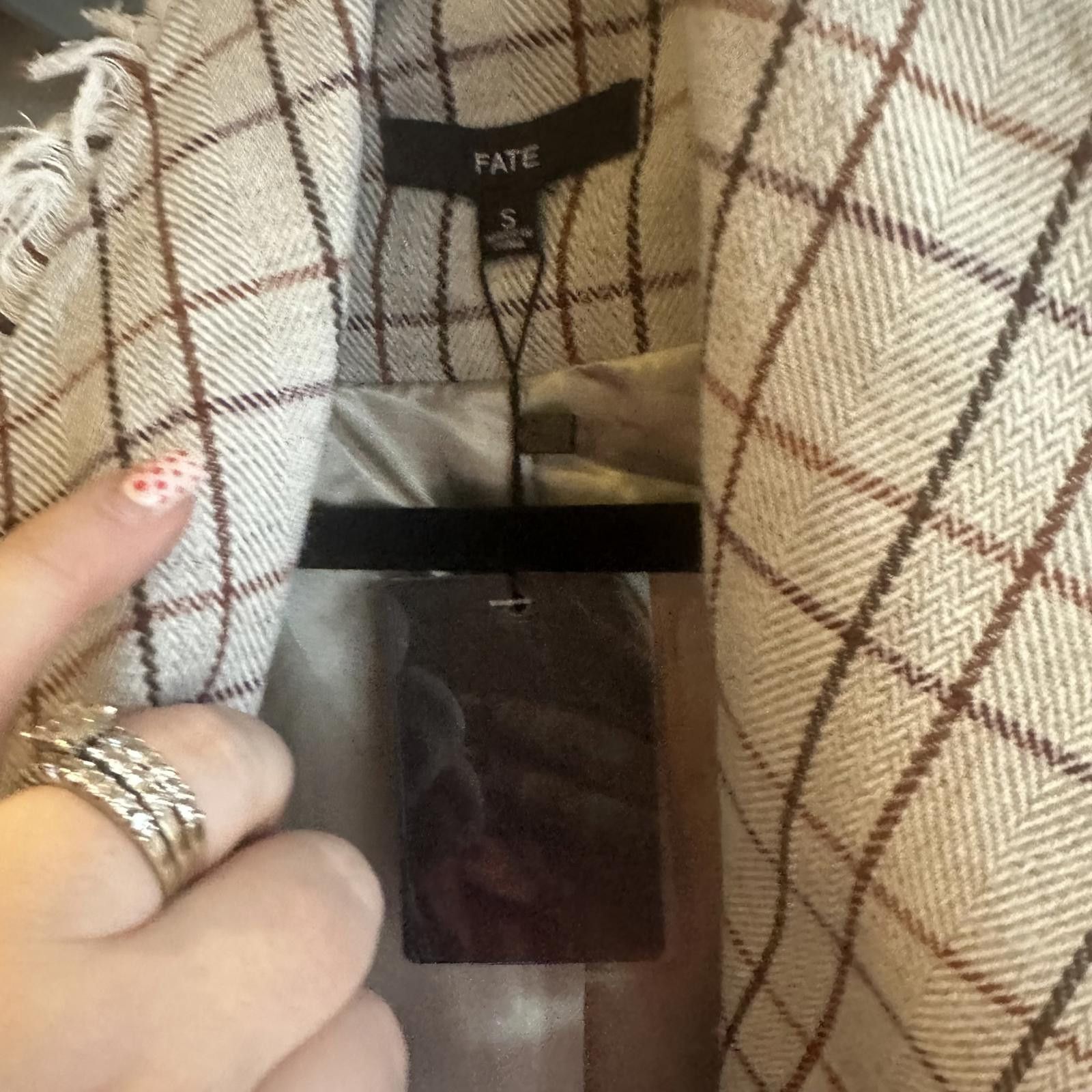 The North Face FATE Women's Fringed Plaid Blazer - Size S Size S / US 4 / IT 40 - 2 Thumbnail