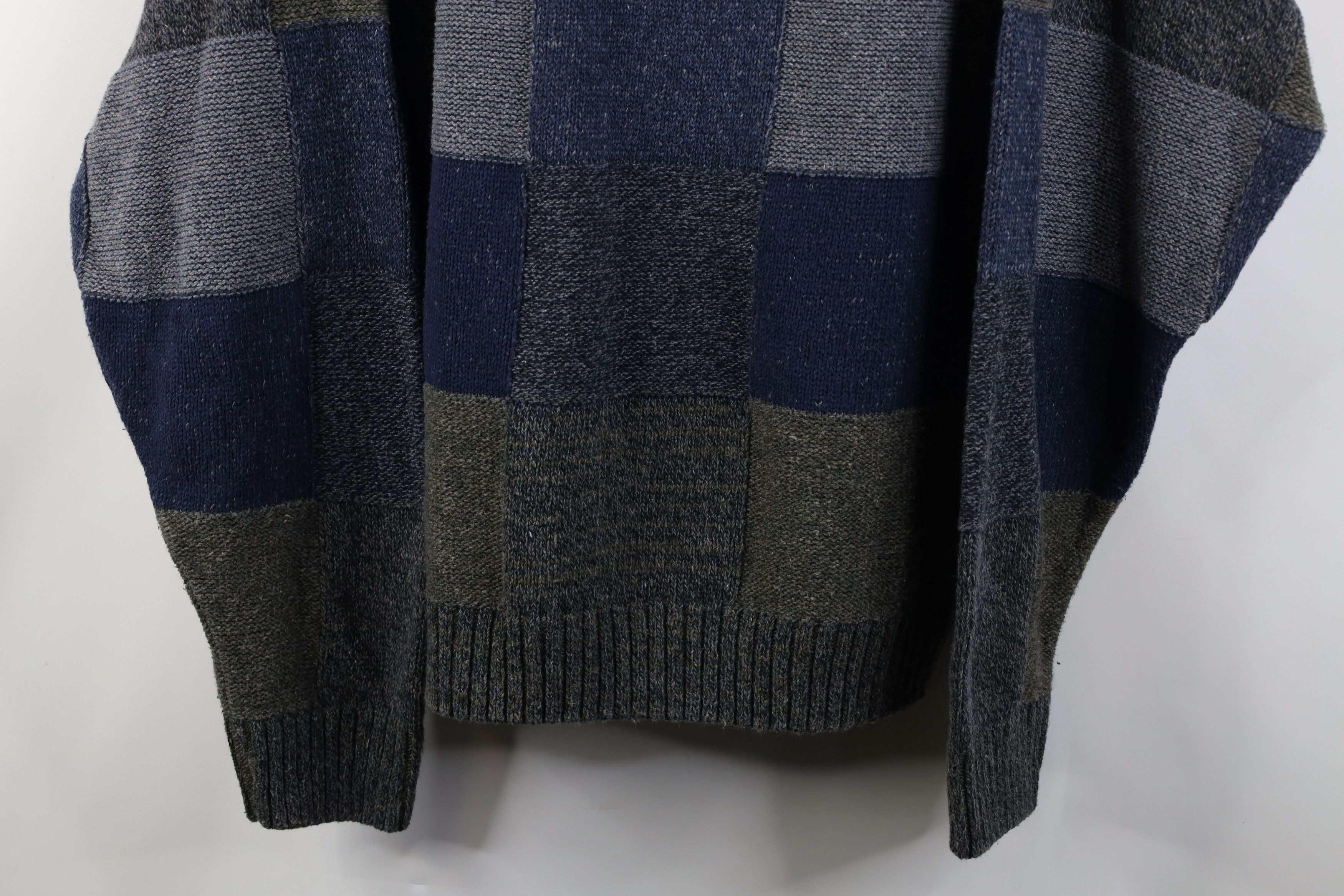 Vintage Vintage 90s Streetwear Patchwork Knit Crewneck Sweater USA Size US XL / EU 56 / 4 - 3 Thumbnail