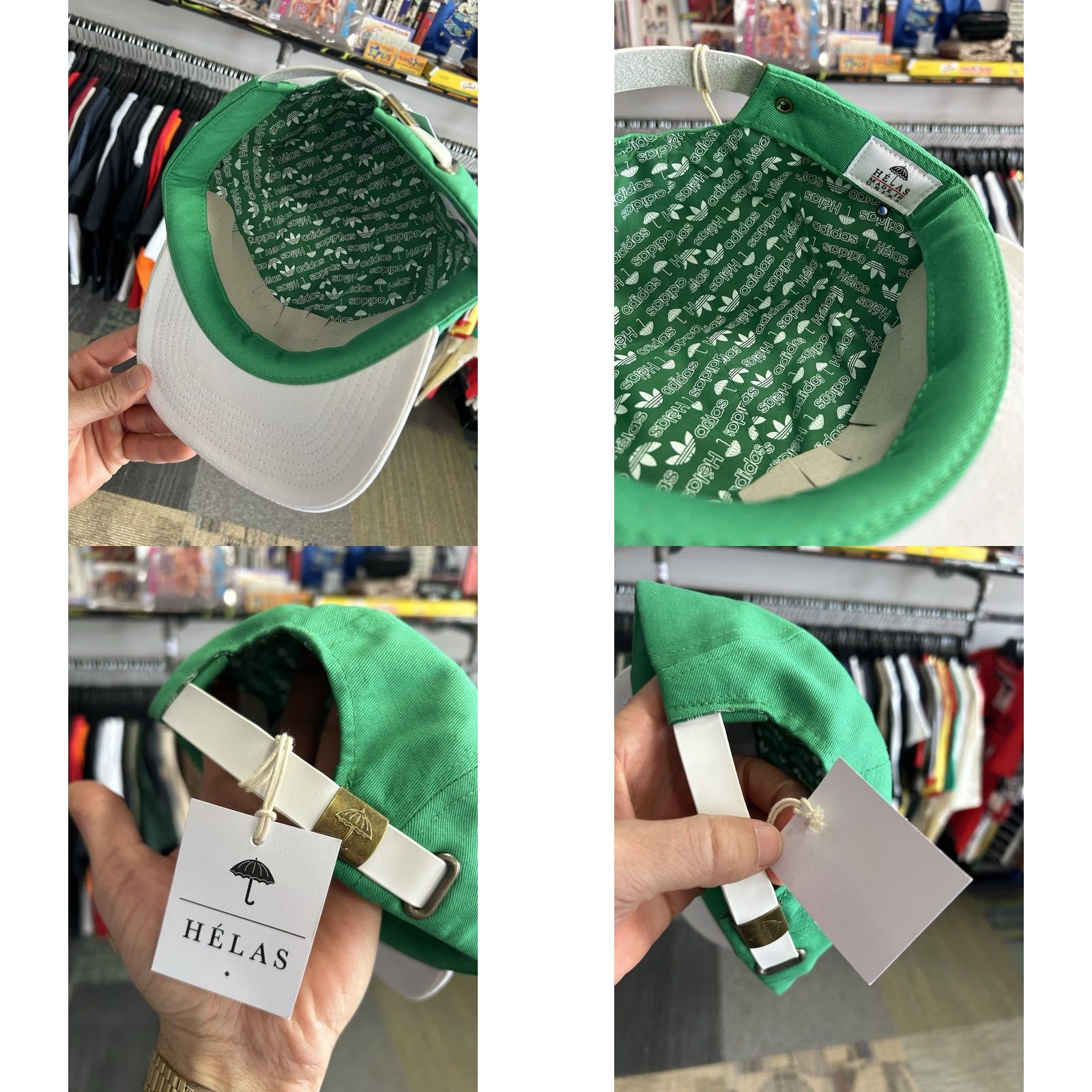 Adidas Adidas Helas Skateboarding Cap Collab 5 Panel Hat Brand New Skateboard Green Cap Men One Size White Size ONE SIZE - 8 Thumbnail