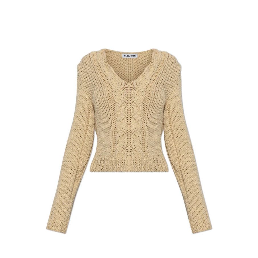 Jil Sander JIL SANDER Decorative Knit Yellow Wool Sweater New & Authent Size ONE SIZE - 1 Preview