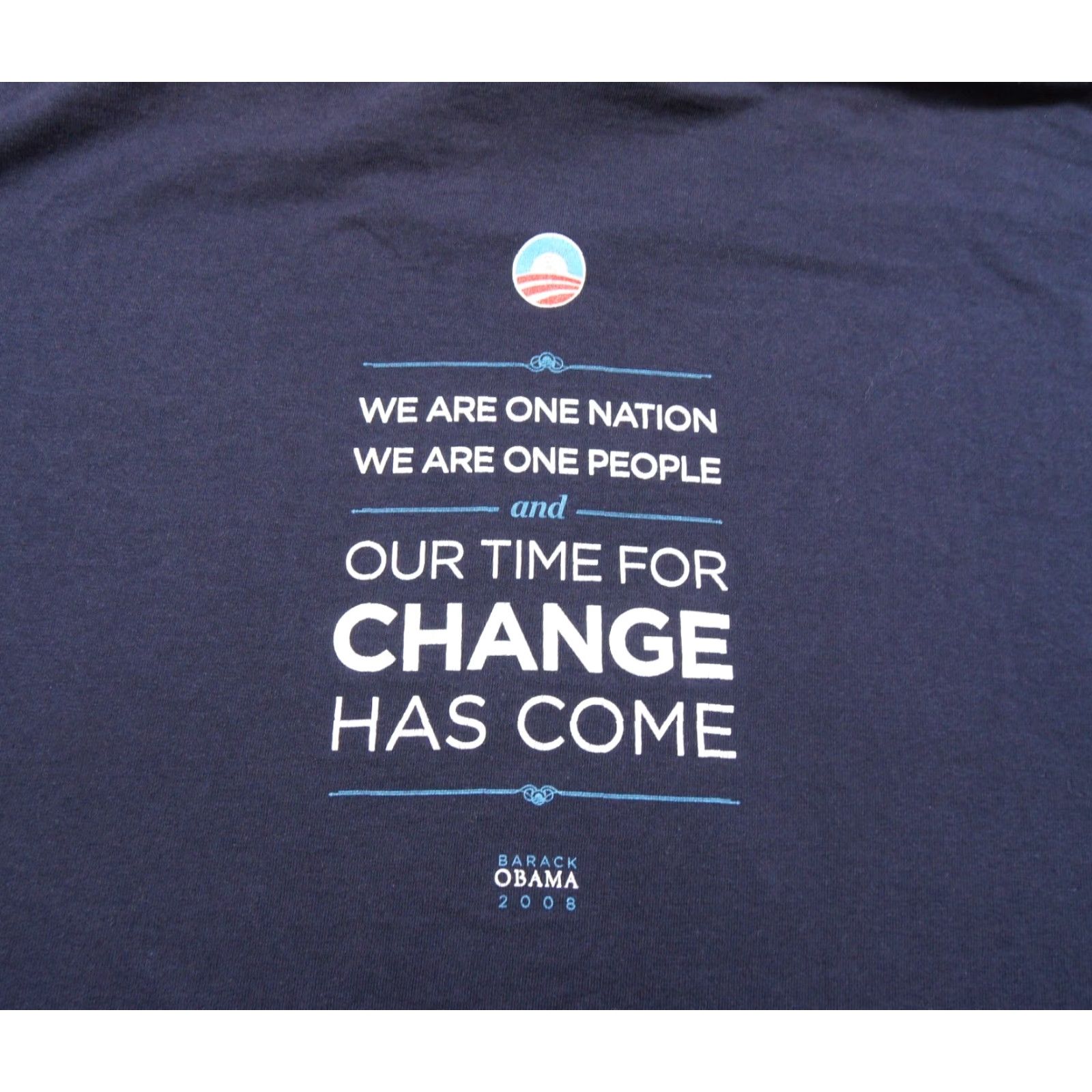 Vintage VINTAGE Obama Shirt Mens XL Blue Democratic Presidential Campaign 2008 Y2K Shirt Men USA Logo T-Shirt Size US XL / EU 56 / 4 - 6 Thumbnail