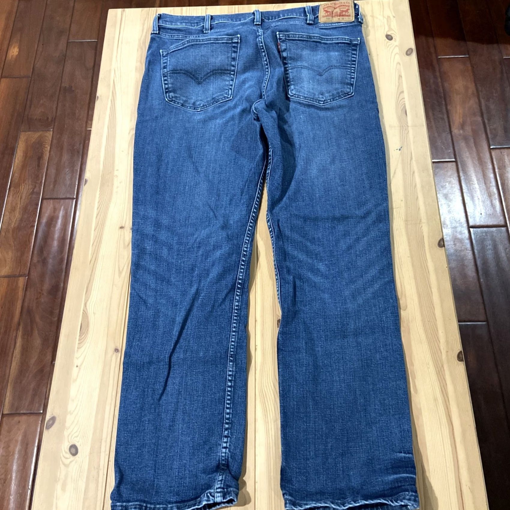 Levi's Levi's 514 Slim Straight Jeans Men 38x32 Denim Blue Regular Waist Belt Loops 5-Pocket 514 Brand Vintage No Size US 38 / EU 54 - 7 Thumbnail