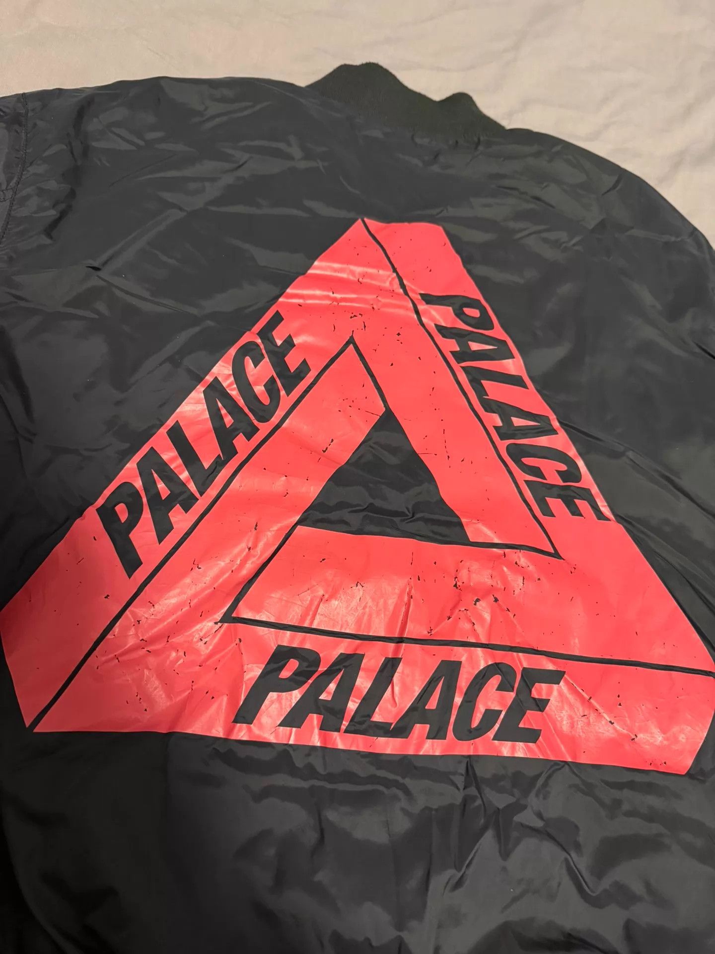 Palace Palace Bomber Jacket M White Red Triangle 100 Limited Size US M / EU 48-50 / 2 - 6 Thumbnail