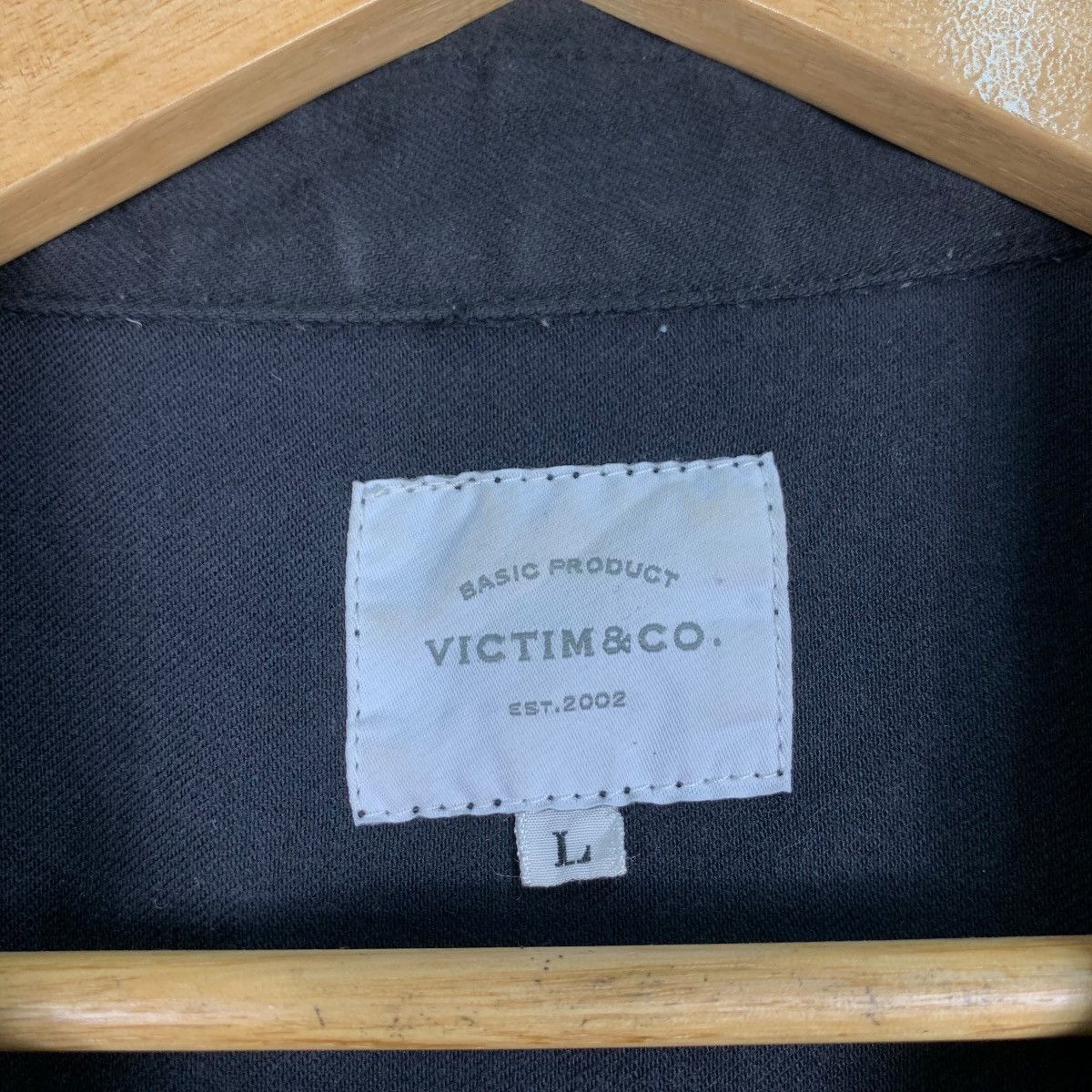 Japanese Brand VICTIM & CO Black Plain Casual Jacket #0958-C42 Size US L / EU 52-54 / 3 - 12 Thumbnail