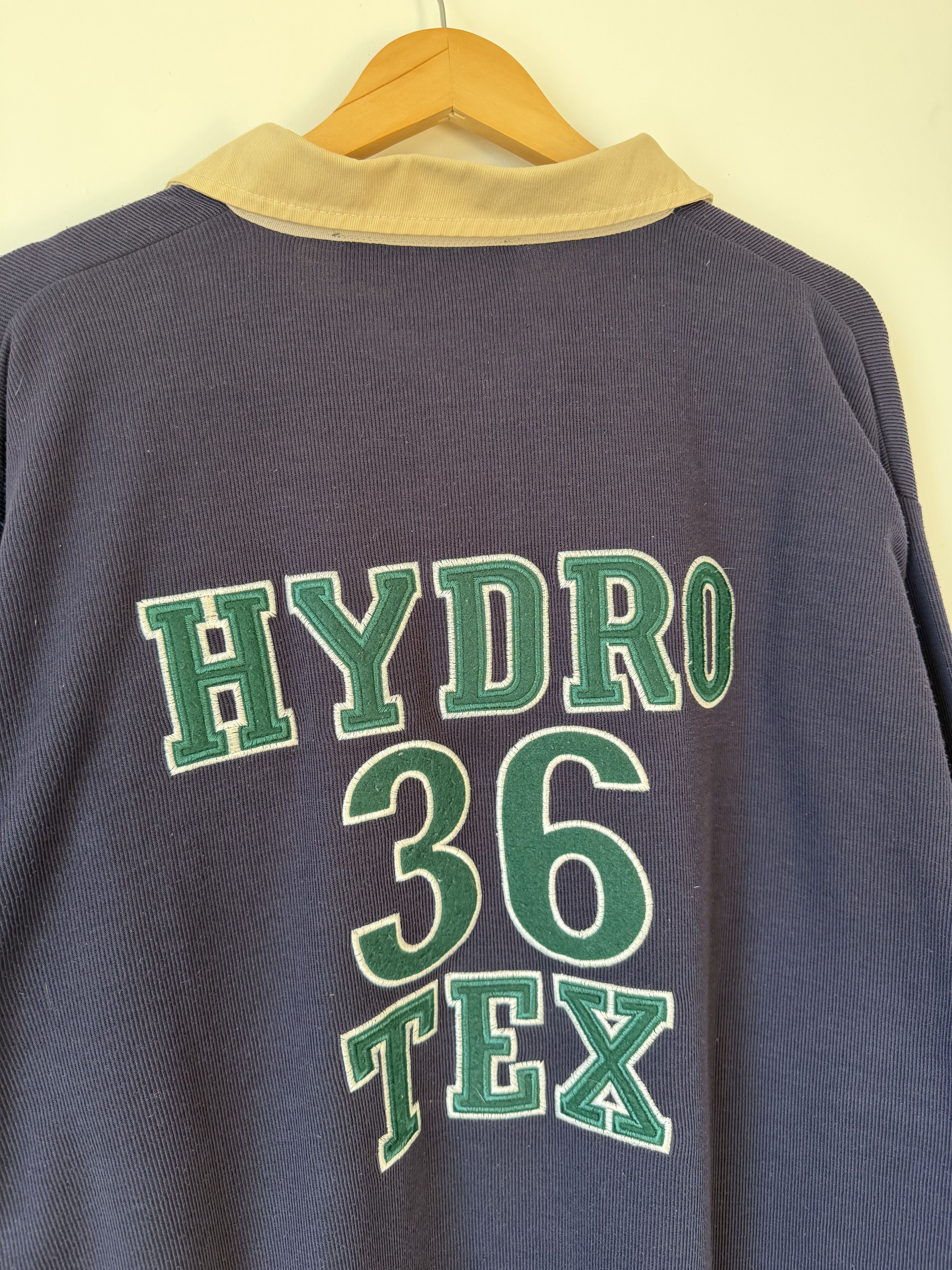 Other Vintage Hydro-Tex Rugby Polo Shirt XXL Navy Beige Size US XXL / EU 58 / 5 - 5 Thumbnail
