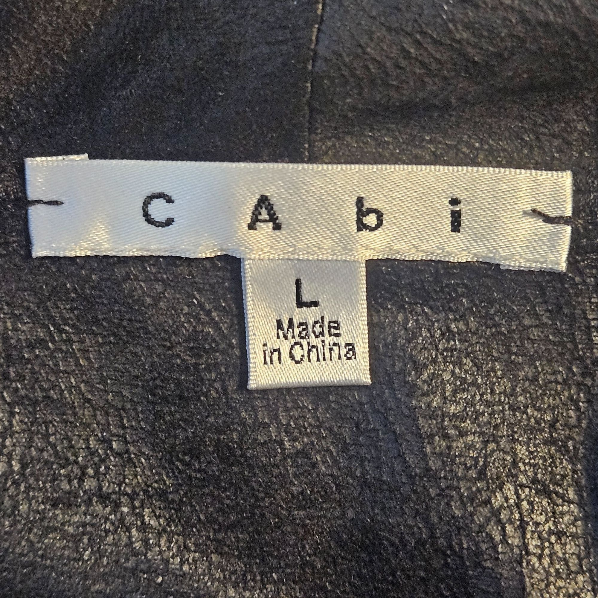 Other CAbi Women Black Faux Leather-Trim Waterfall Jacket M Whimsy Size L / US 10 / IT 46 - 5 Thumbnail