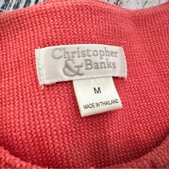 Other Vintage 2003 Christopher & Banks Coral Knit Cardigan with Wi Size M / US 6-8 / IT 42-44 - 6 Thumbnail