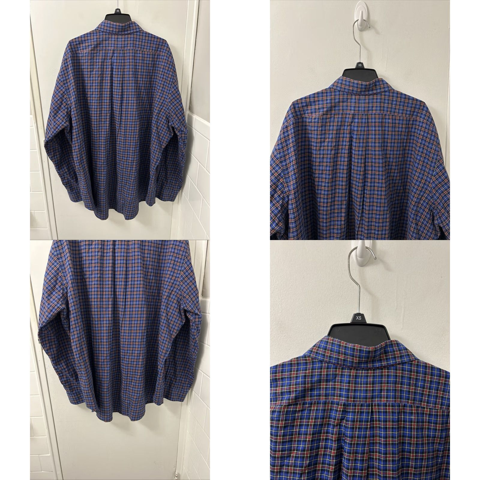 Ralph Lauren VINTAGE Ralph Lauren Shirt Mens 2XL Blue Plaid Classic Fit Button-Down L/S Shirt Size US XXL / EU 58 / 5 - 8 Thumbnail