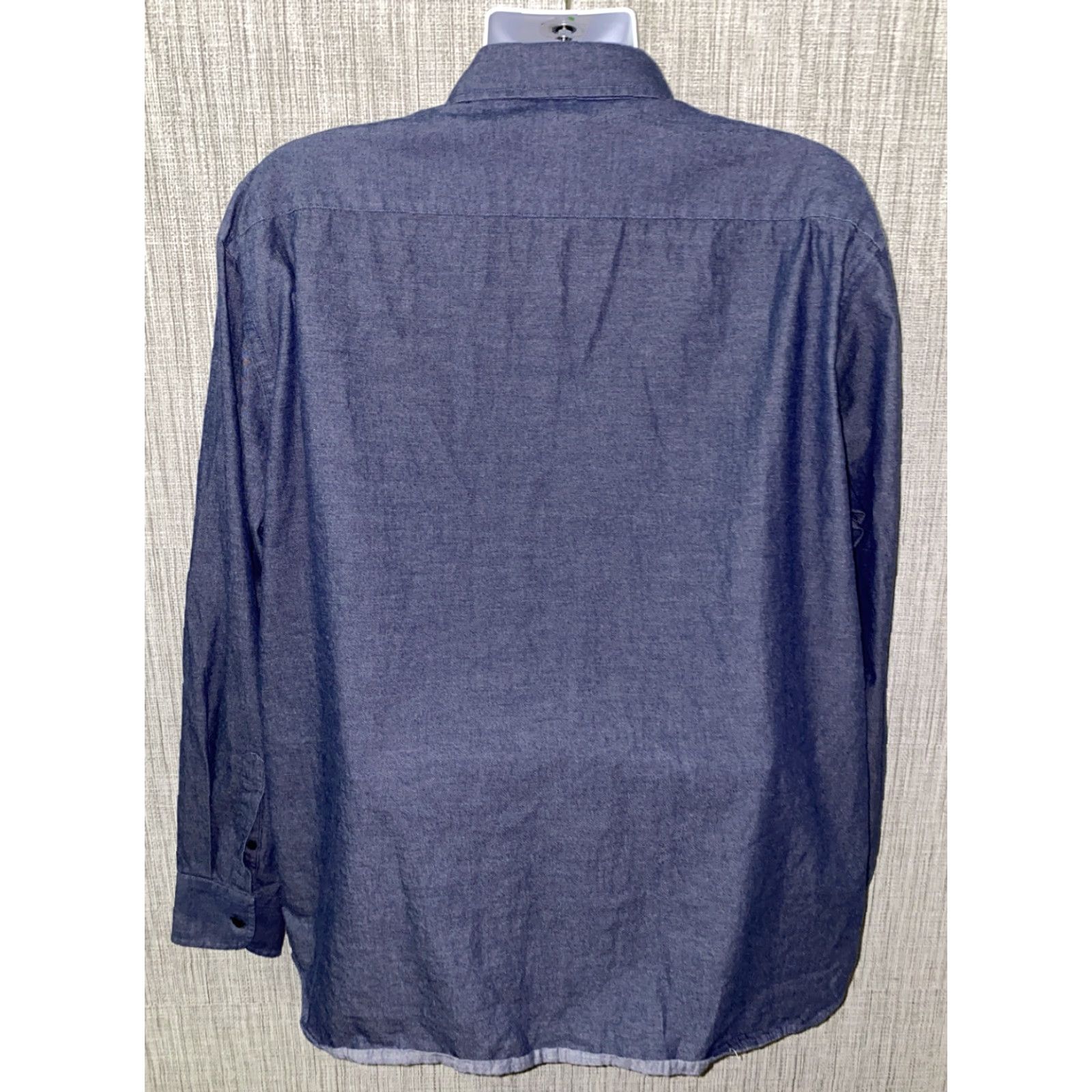 UNTUCKit UNTUCKit Mens Blue Long Sleeve Button-Front Shirt 3XL Regular Cotton Casual Shirt Mens Blue 3XL Size US XXL / EU 58 / 5 - 5 Thumbnail