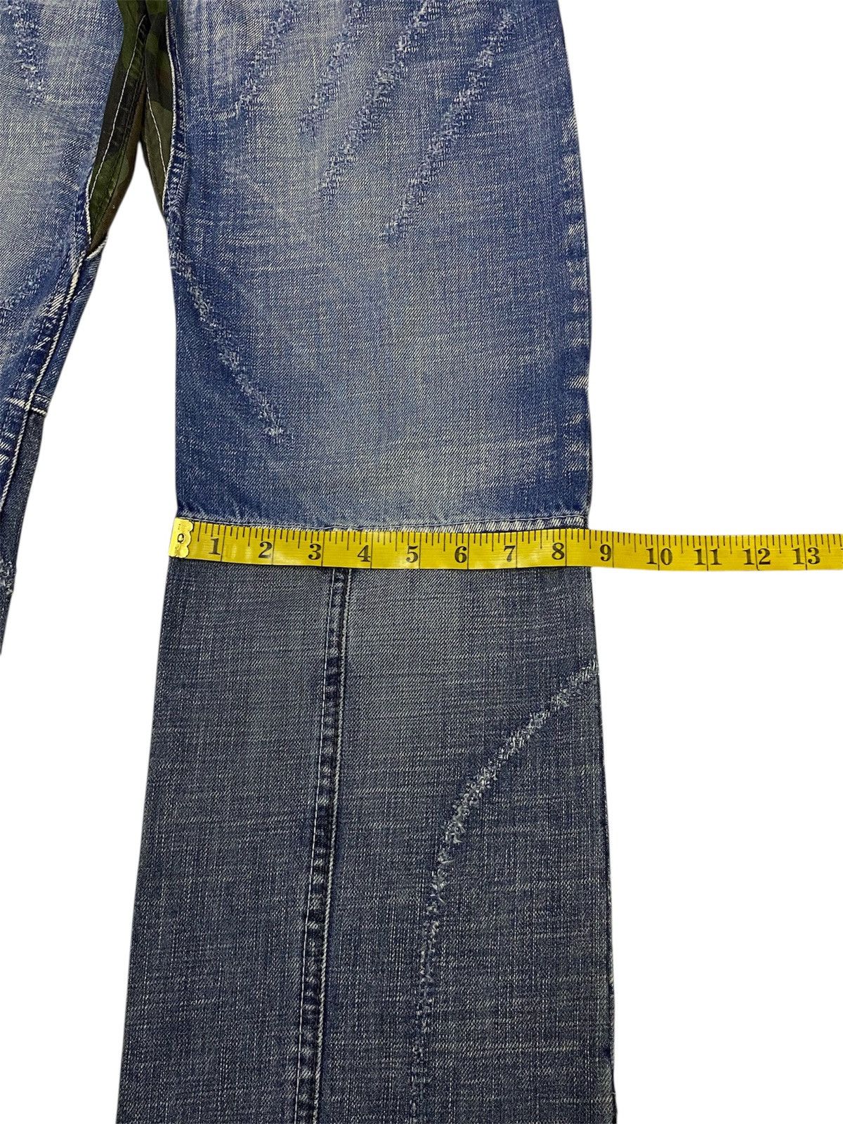 If Six Was Nine × Japanese Brand × Takeshy Kurosawa Takeshy Kurosawa “FEEL” Distressed Washed Denim Size US 32 / EU 48 - 21 Thumbnail