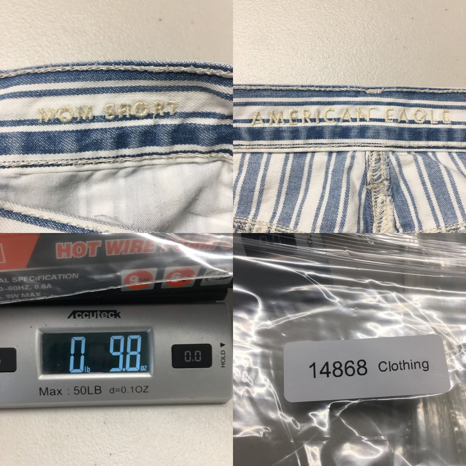 American Eagle Outfitters American Eagle Outfitters Cuffed Mom Shorts Womens 8 Denim Striped Zip Blue Adult Regular Womens Size 30" / US 8 / IT 44 - 9 Thumbnail
