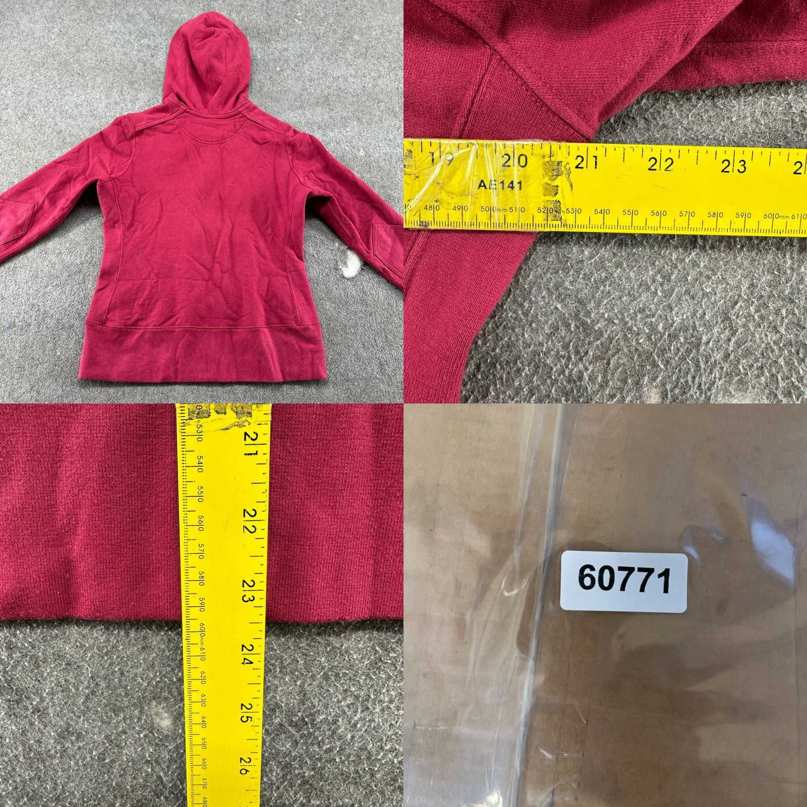 Vintage American Giant Hoodie Womens M Red Full Zip Hooded Cotton Heavyweight USA Streetwear 90s Grunge Womens Size M / US 6-8 / IT 42-44 - 8 Thumbnail