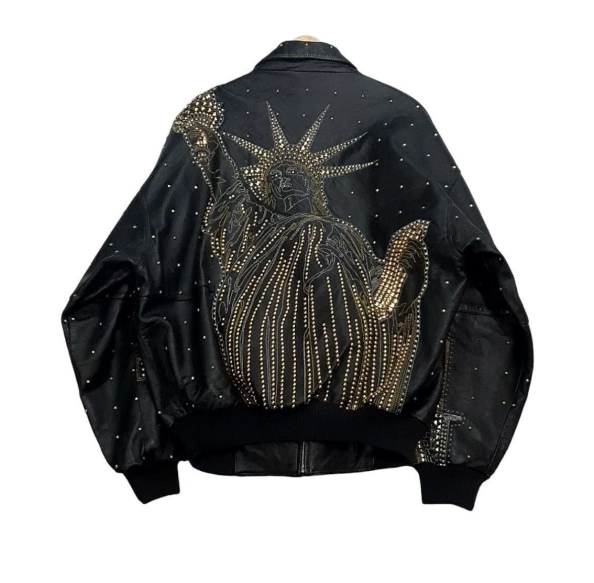 Pelle Pelle PELLE PELLE statue of liberty leather jacket Size US XL / EU 56 / 4 - 2 Thumbnail