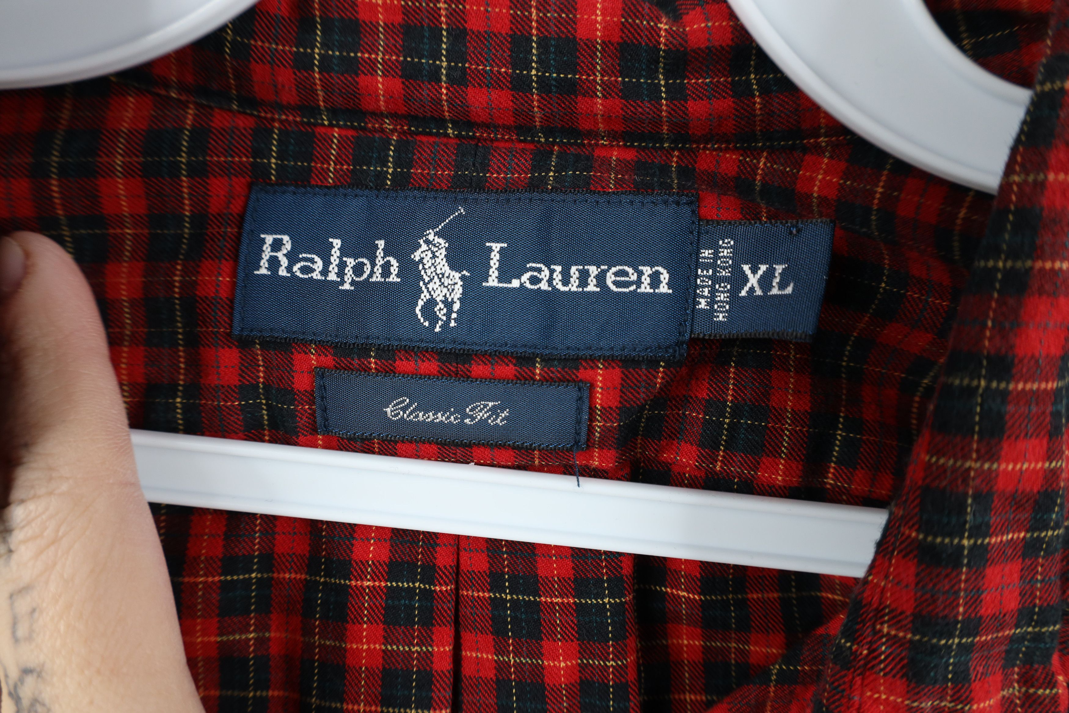 Ralph Lauren Vintage 90s Ralph Lauren Button Down Shirt Red Plaid Size US XL / EU 56 / 4 - 8 Thumbnail