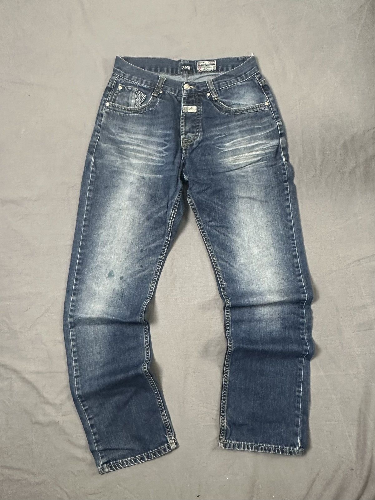 Dolce & Gabbana Vintage Dolce Gabbana Faded Distressed Denim Pants Y2K Size US 30 / EU 46 - 1 Thumbnail