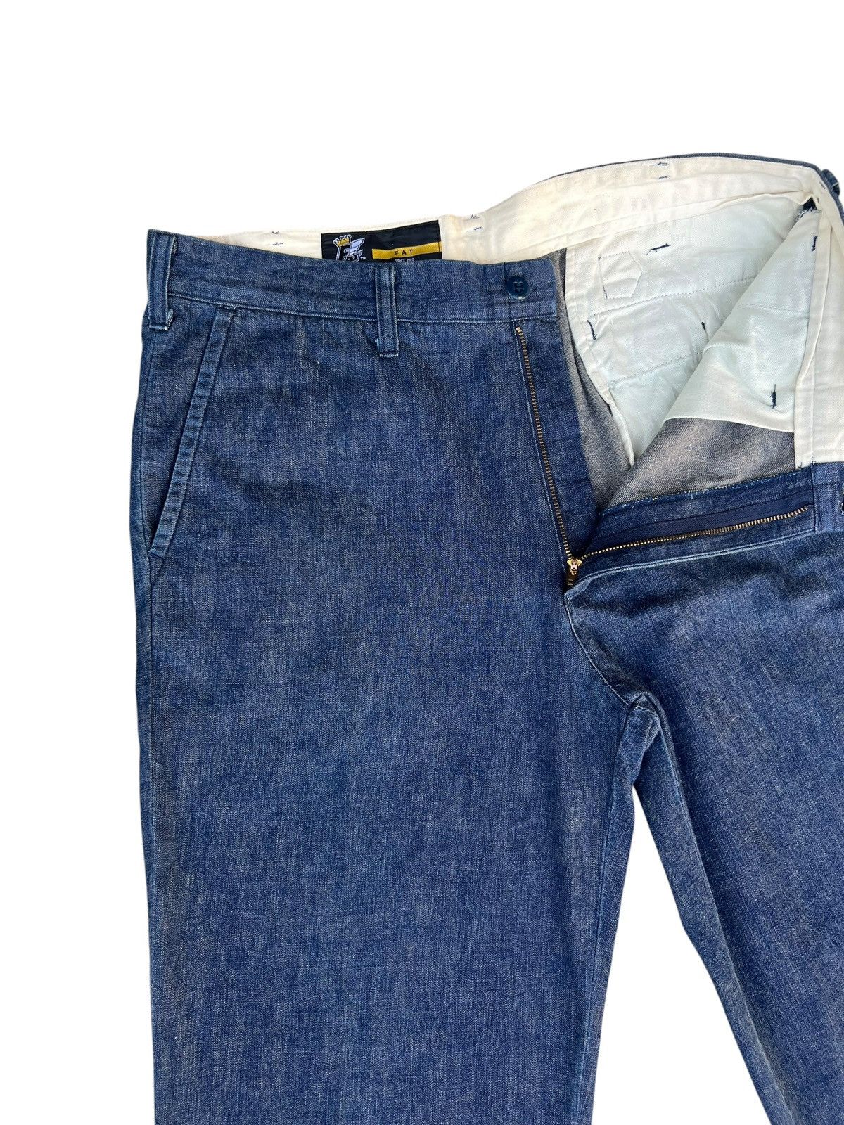 Fat Tokyo FAT FA Japan Buckle Back Baggy Denim Trouser Pant Size US 34 / EU 50 - 9 Thumbnail