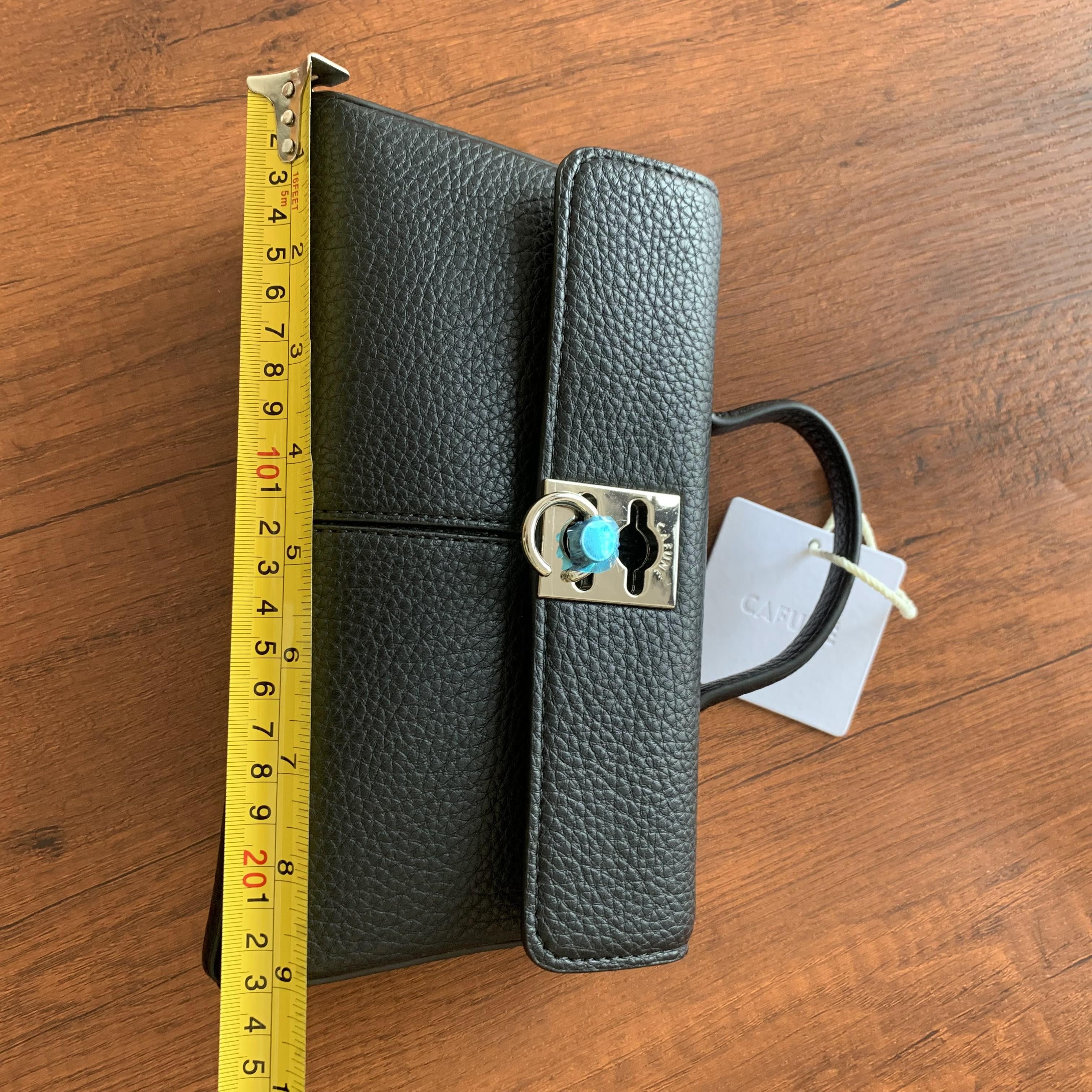 Handmade Cafune Sfance Wallet Crossbody Bag, Wristlets bag in black Size ONE SIZE - 4 Thumbnail