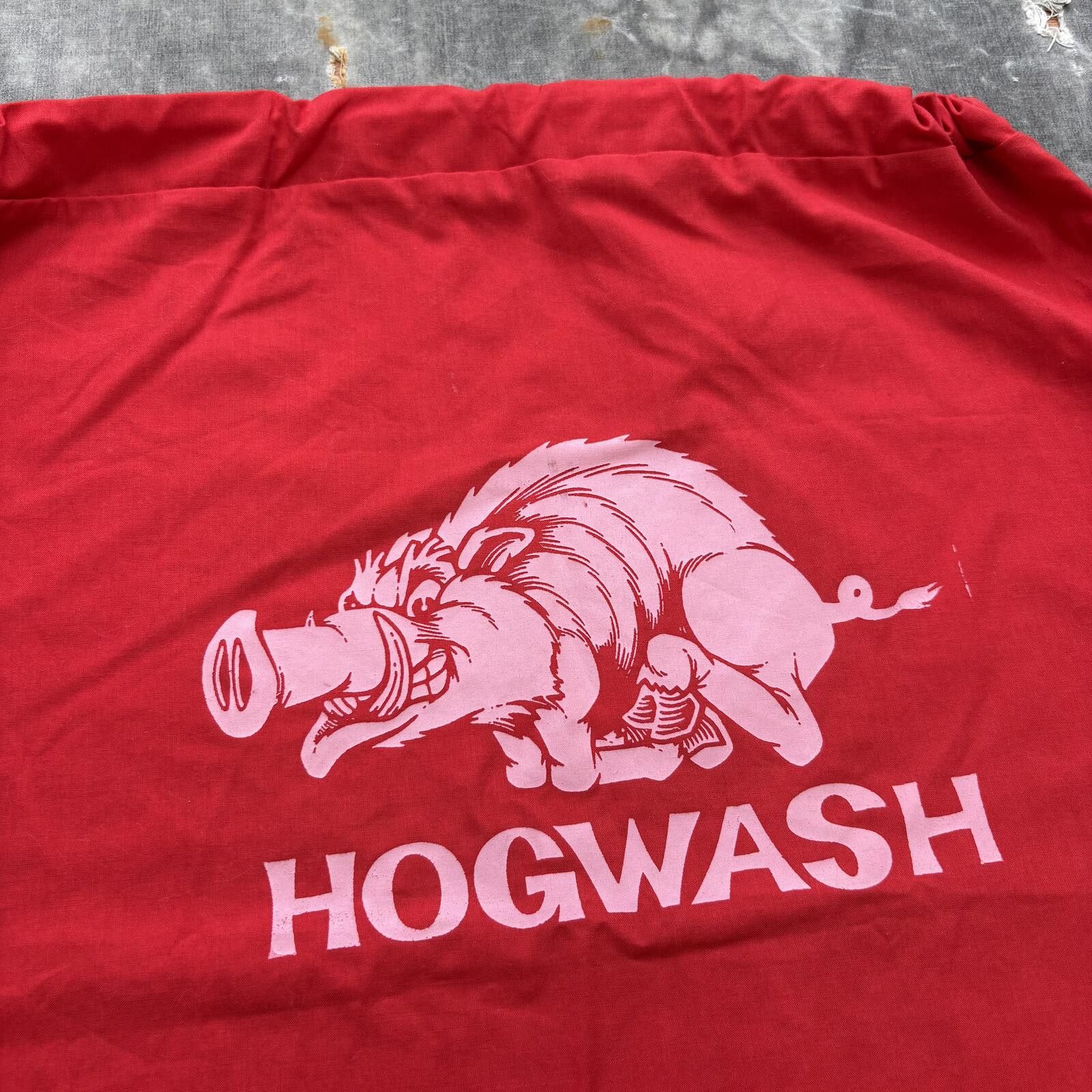 Vintage Vintage 70s 80s Arkansas Razorbacks Hogwash Laundry Bag Size ONE SIZE - 2 Thumbnail