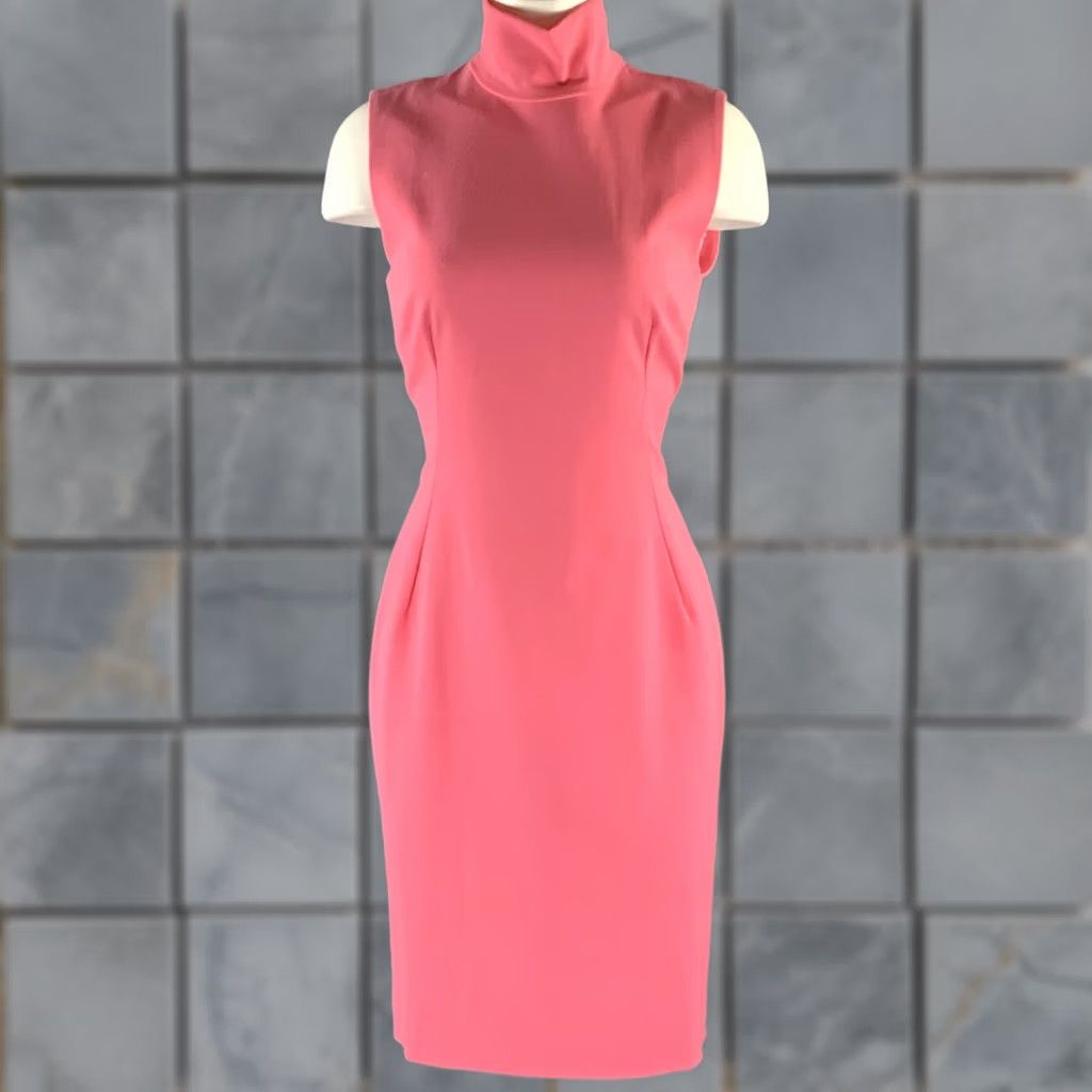 Dolce & Gabbana DOLCE & GABBANA Size S Pink Virgin Wool Sheath Knee-Length Dress Size S / US 4 / IT 40 - 1 Thumbnail