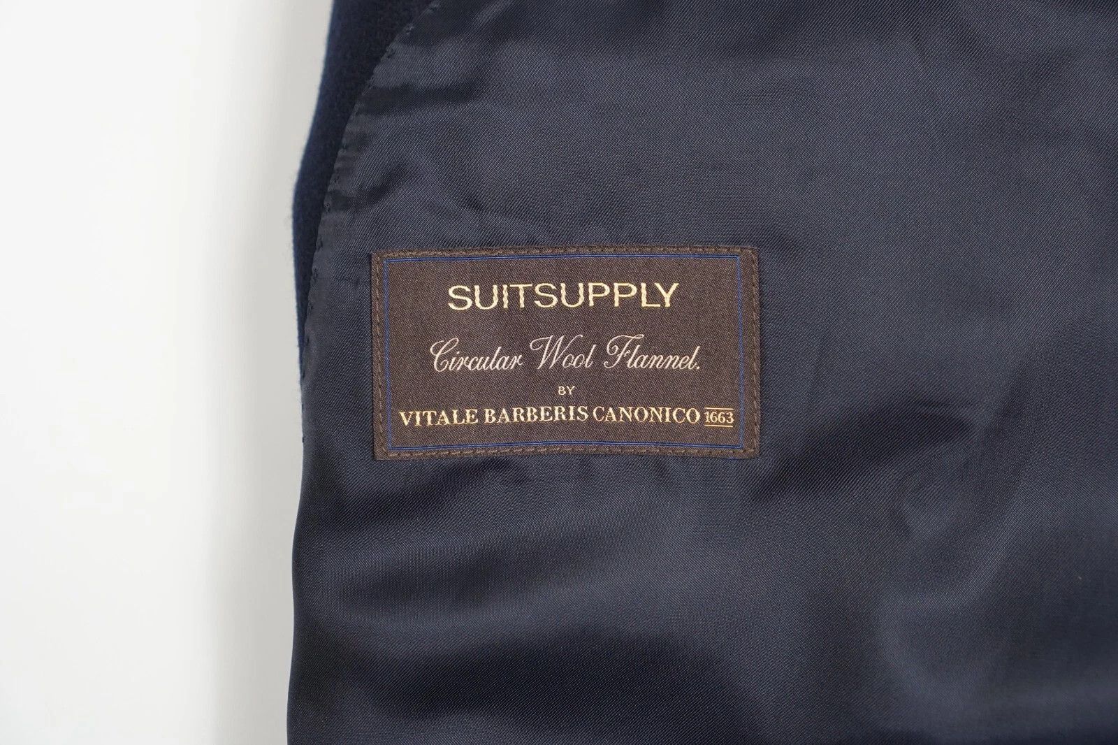 Suitsupply Men Suitsupply Blazer Navy Circular Flannel La Spalla US54 Size 54R - 5 Thumbnail