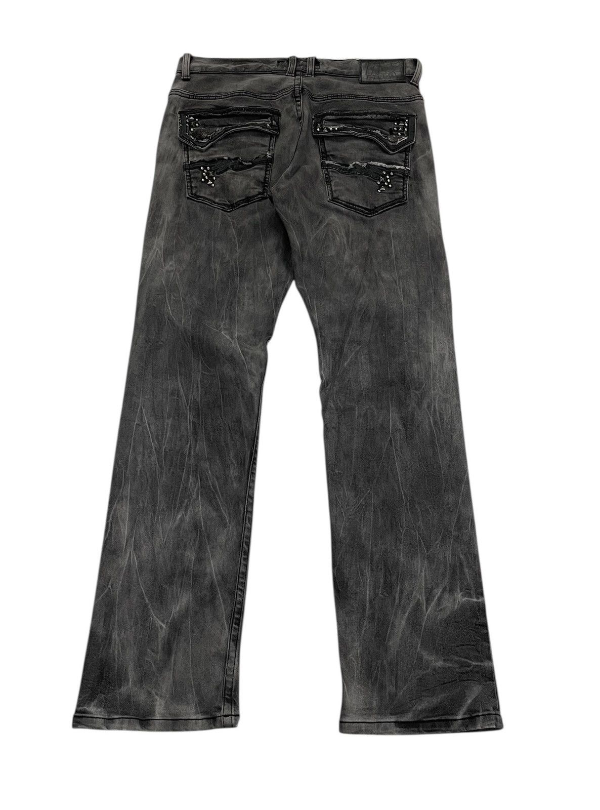 If Six Was Nine Pasta Denim Japan Studded Jeans Faded Black Size US 32 / EU 48 - 2 Thumbnail