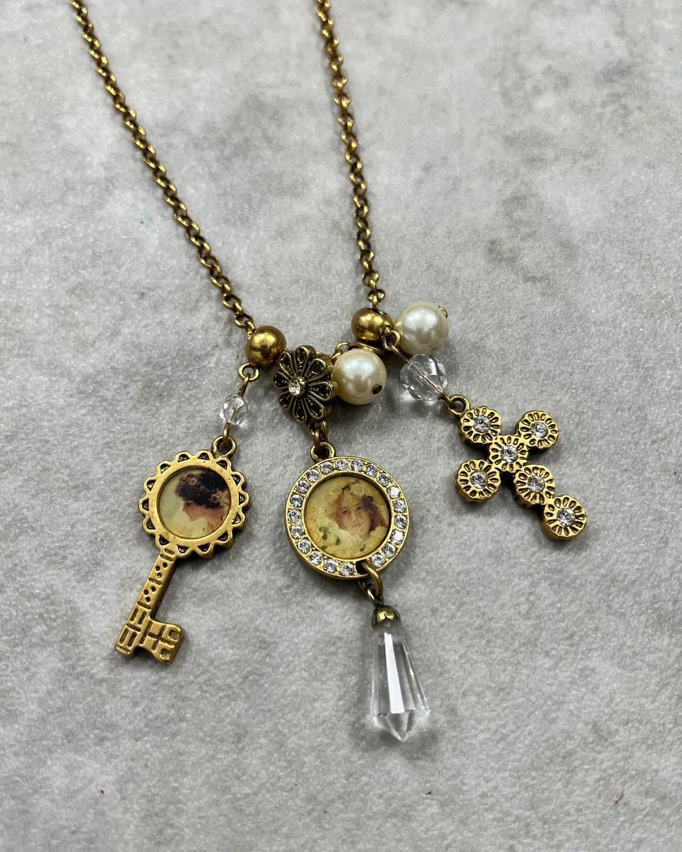 Dolce & Gabbana Dolce & Gabbana Gold Antique Steel Charm Necklace Size ONE SIZE - 3 Thumbnail
