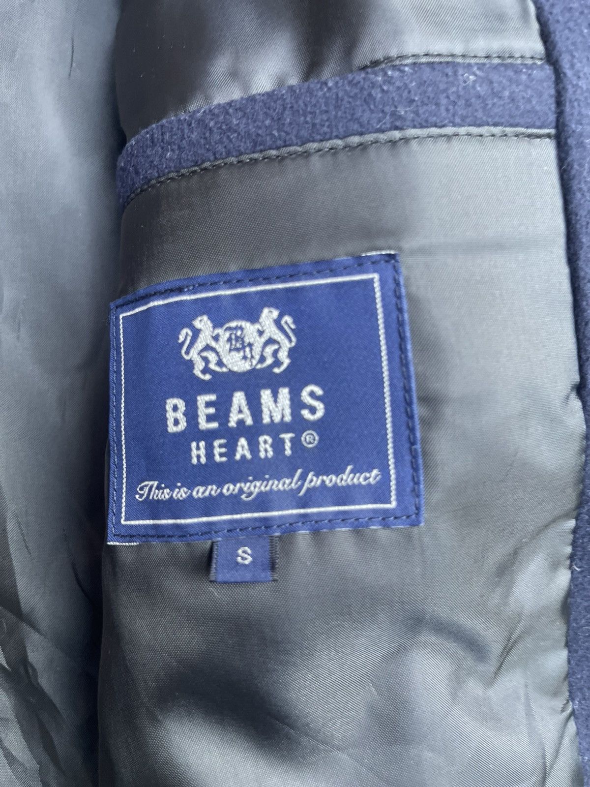 Beams Japan Vintage Beams Heart Navy Coat Jacket Size US S / EU 44-46 / 1 - 3 Thumbnail