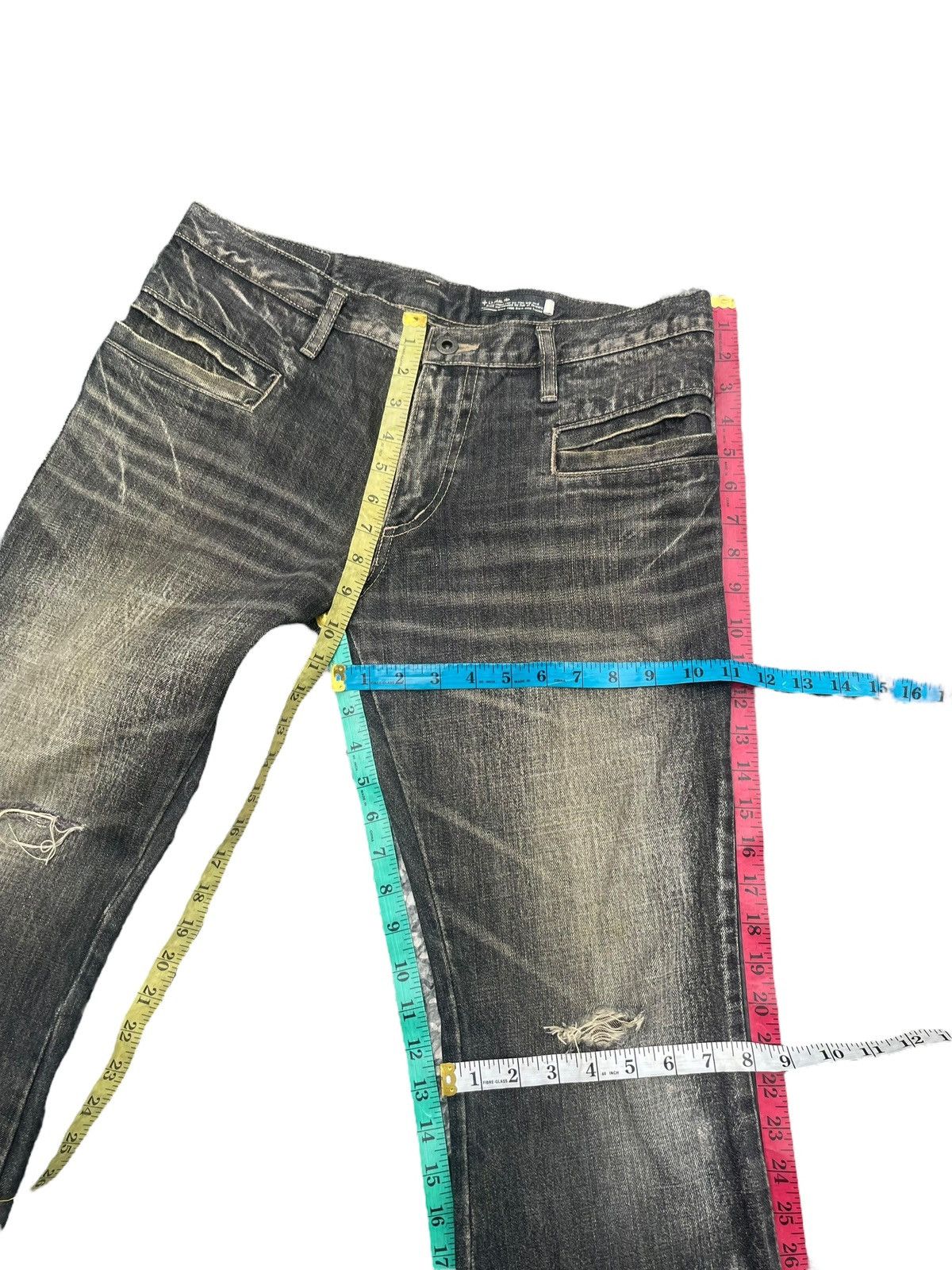 Designer × L7 Real Hip L7 Real Hip Flare Distresed Denim Size US 34 / EU 50 - 11 Thumbnail