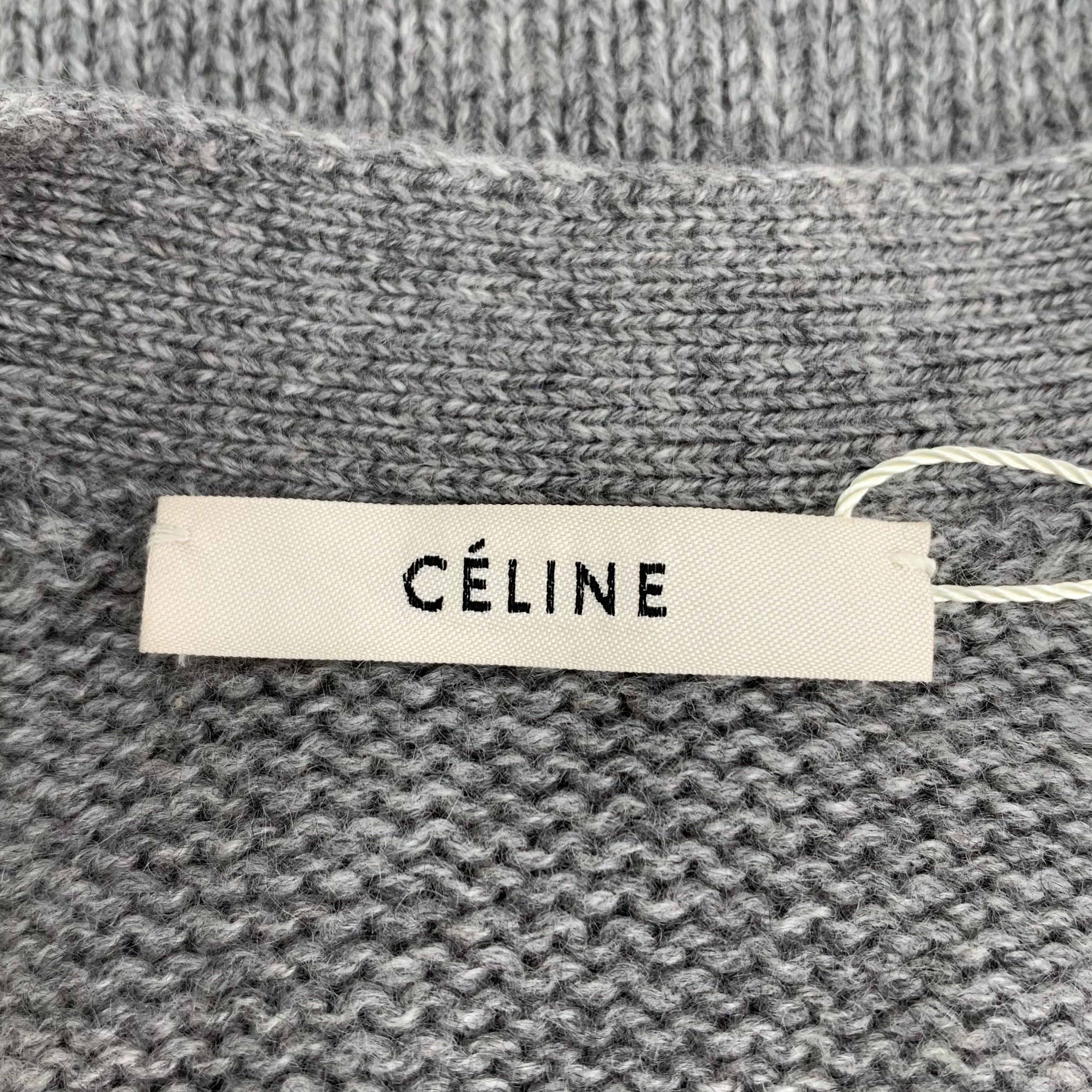 Celine Celine Cashmere Cardigan Gray (L) Size US L / EU 52-54 / 3 - 5 Thumbnail