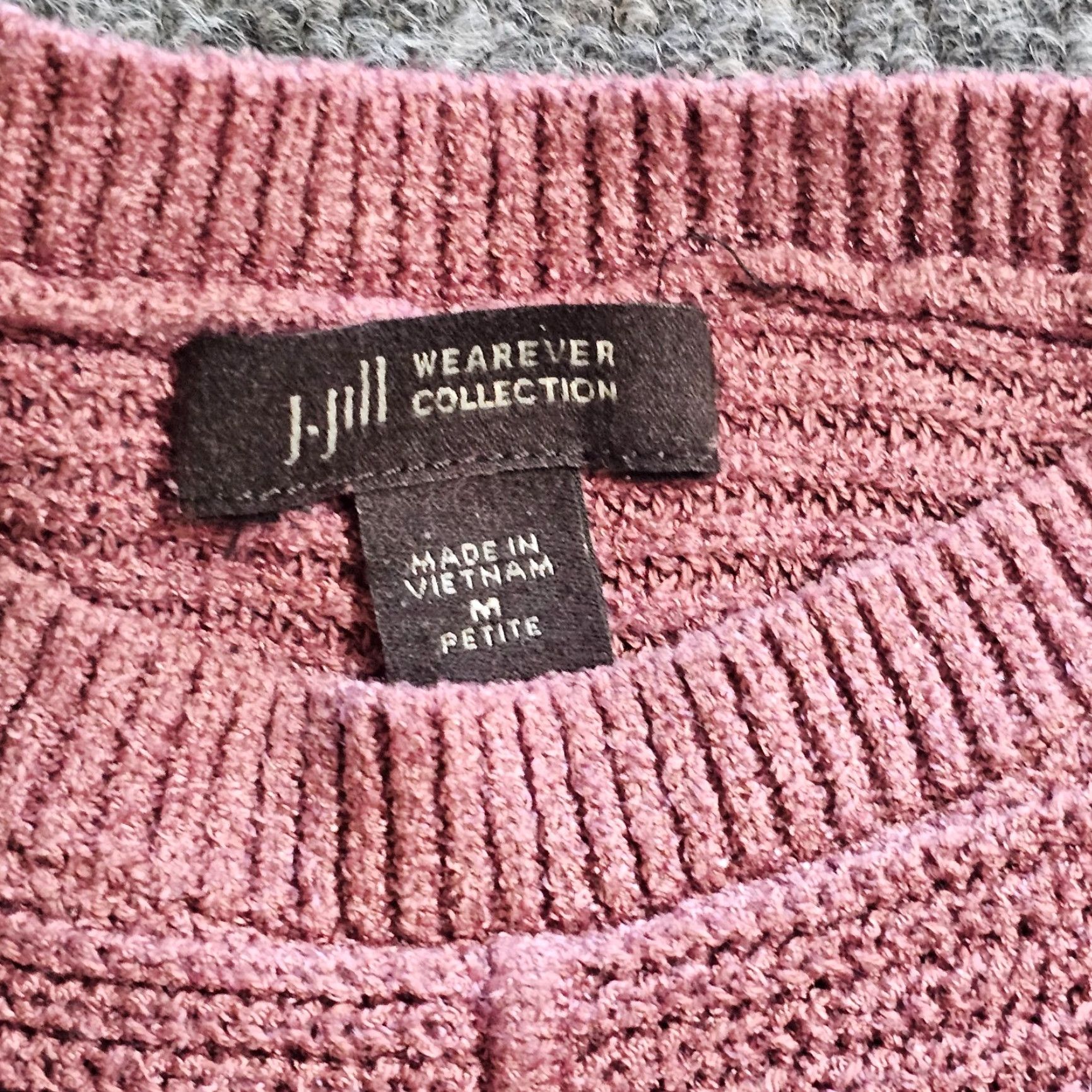 J. Jill J Jill Sweater Women Medium Petite Pink Boxy Ribbed Round Neck Casual Career Size M / US 6-8 / IT 42-44 - 3 Thumbnail