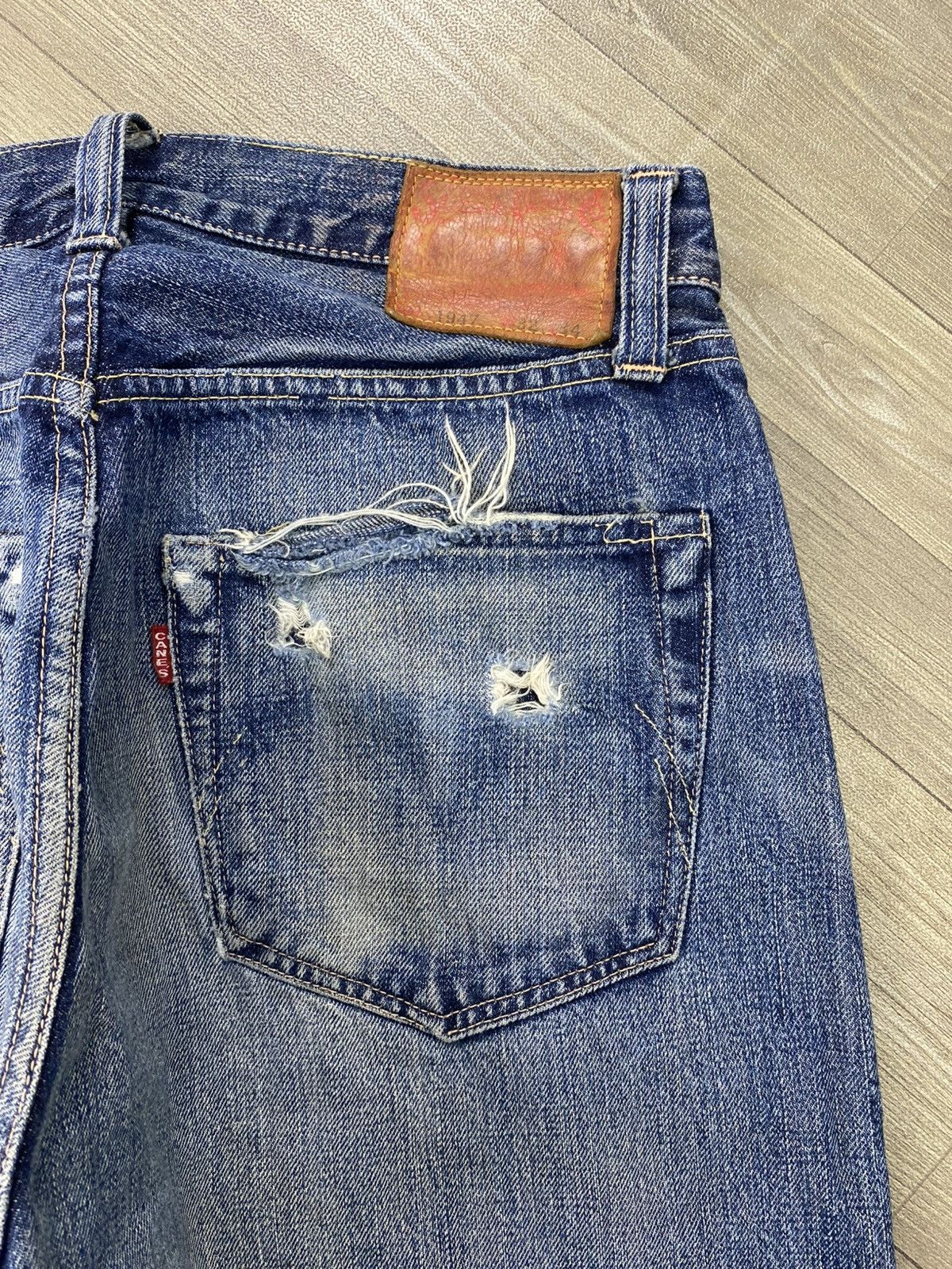 Sugar Cane 🇯🇵Vintage Sugar Cane Japan Distressed Faded Selvedge Jeans Size US 30 / EU 46 - 17 Thumbnail
