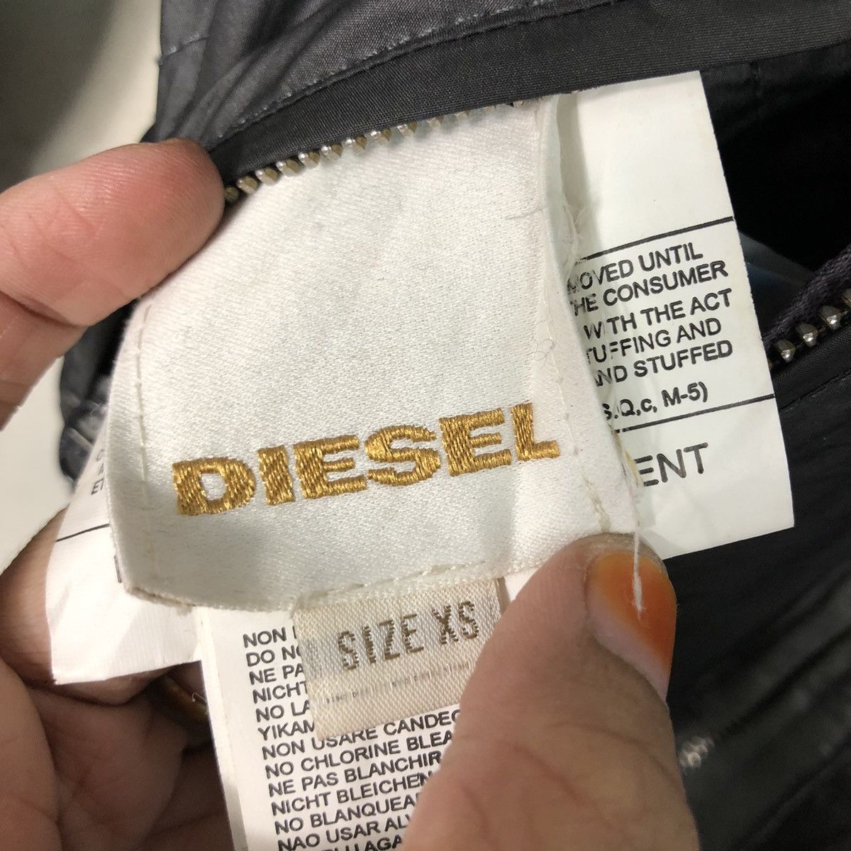 Diesel 📌Rich Black Biker Leather Jacket Diesel Bondage Design Size US XS / EU 42 / 0 - 20 Thumbnail