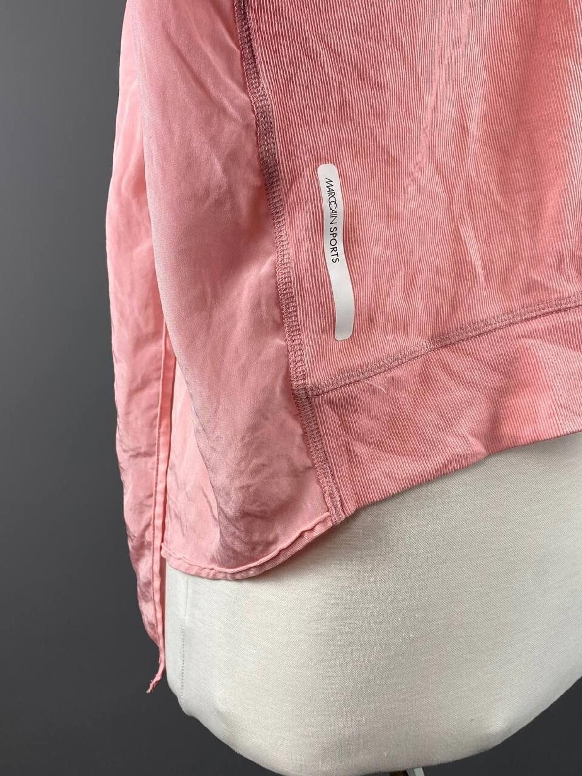 Designer Marc Cain Sport Pink Open Front Cardigan Sweater Size M Size M / US 6-8 / IT 42-44 - 4 Thumbnail