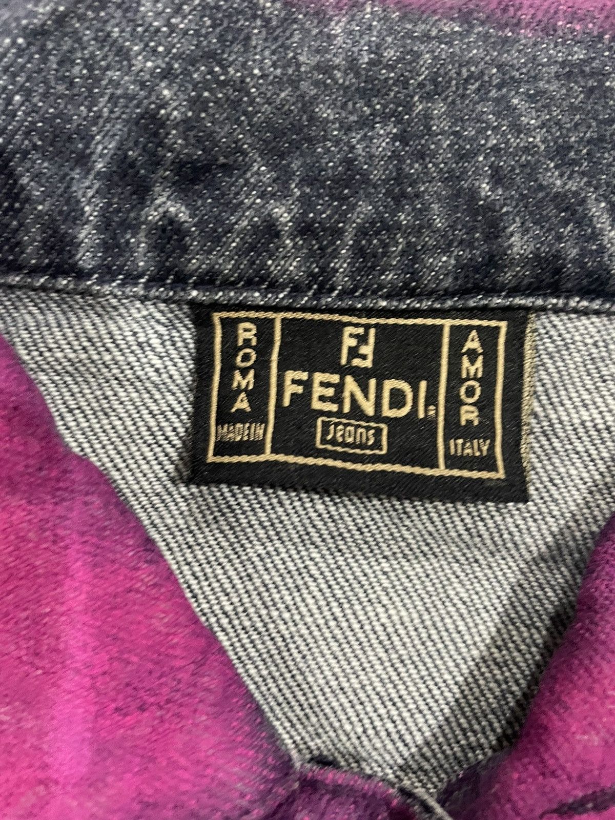 Fendi Fendi Electric Splattered Rare Denim Jacket Size S / US 4 / IT 40 - 21 Thumbnail