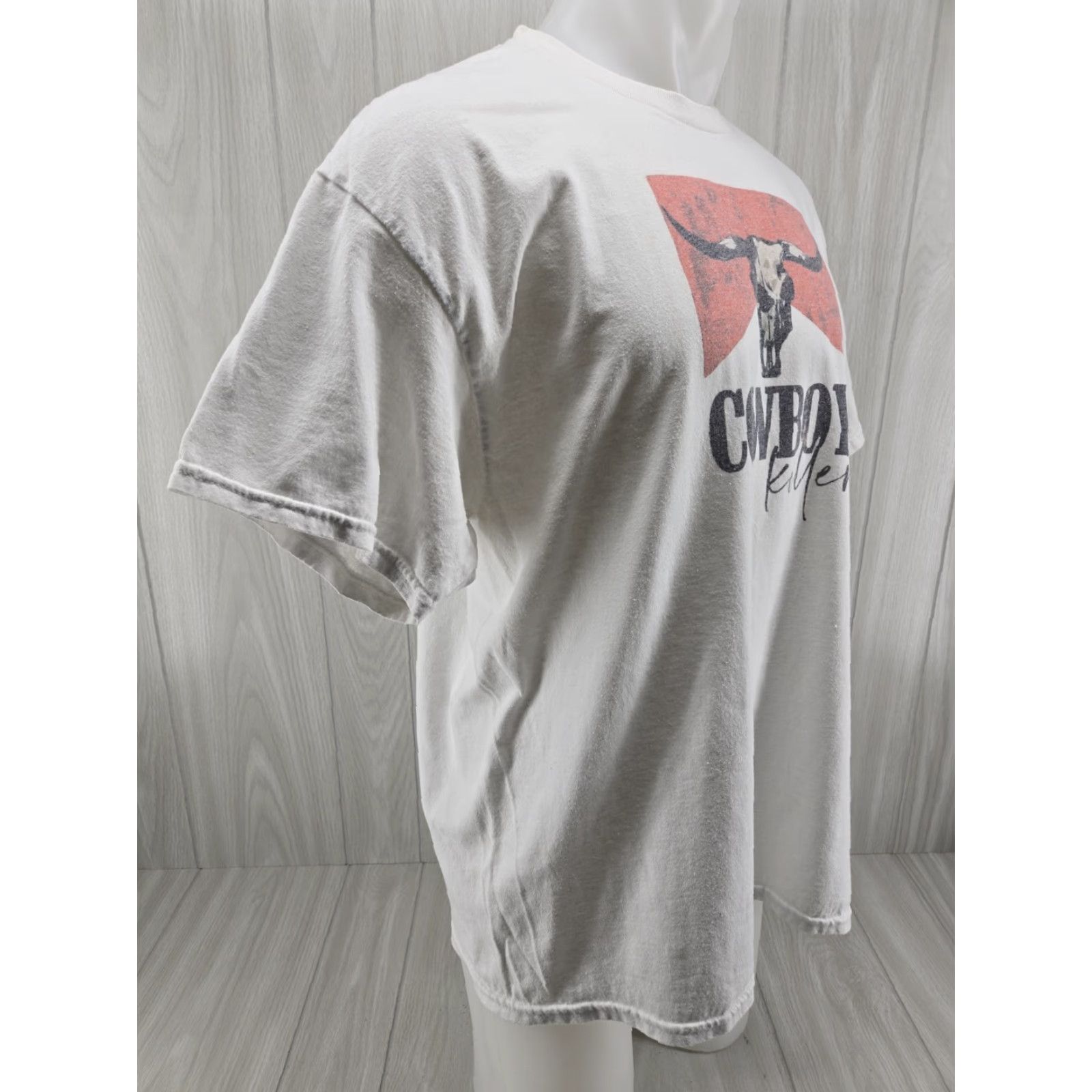 Gildan Gildan SoftStyle T-shirt Mens XL Graphic Print Short Sleeve Cowboy Killer Vintage No Size US XL / EU 56 / 4 - 6 Thumbnail