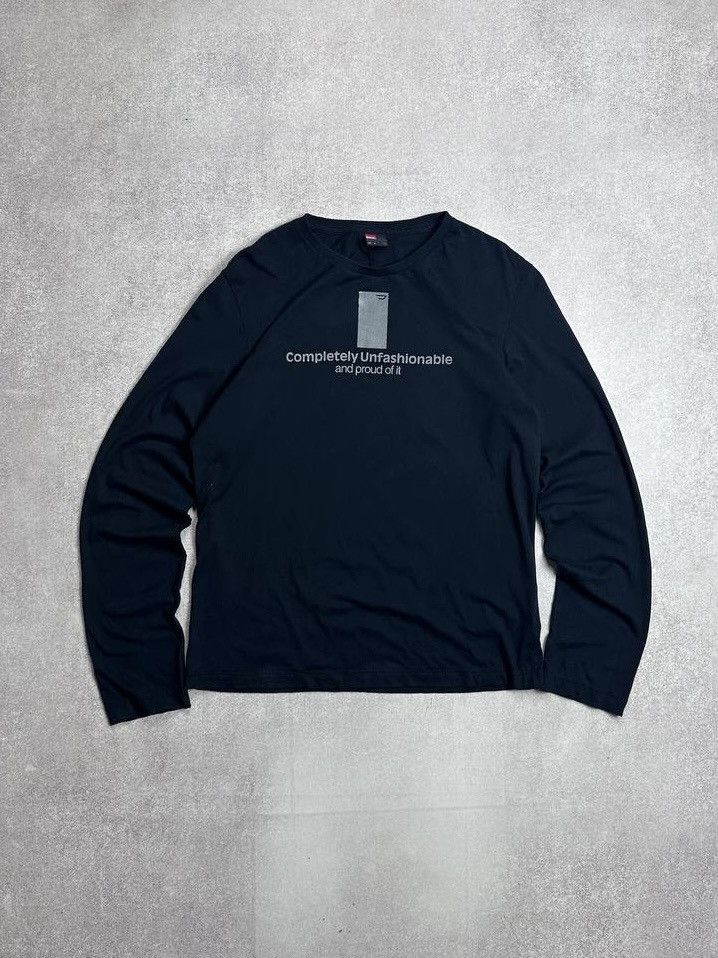Diesel Vintage Diesel Completely Unfashionable Archival Longsleeve Size US XL / EU 56 / 4 - 1 Thumbnail